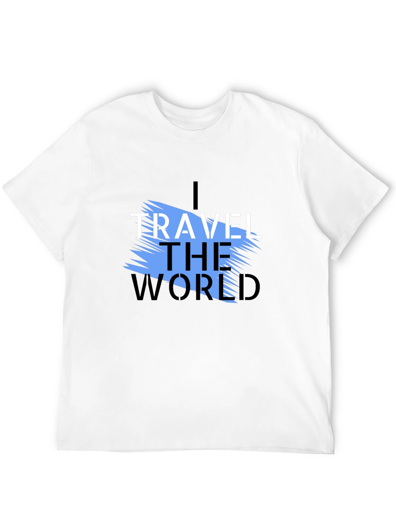 I Travel the World Graphic T-Shirt - Black