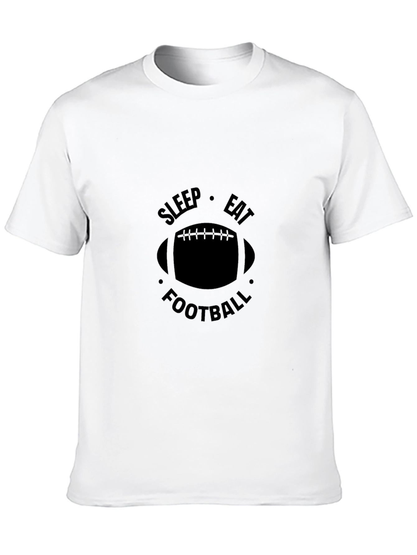 Sleep Eat Football Black Graphic Tee