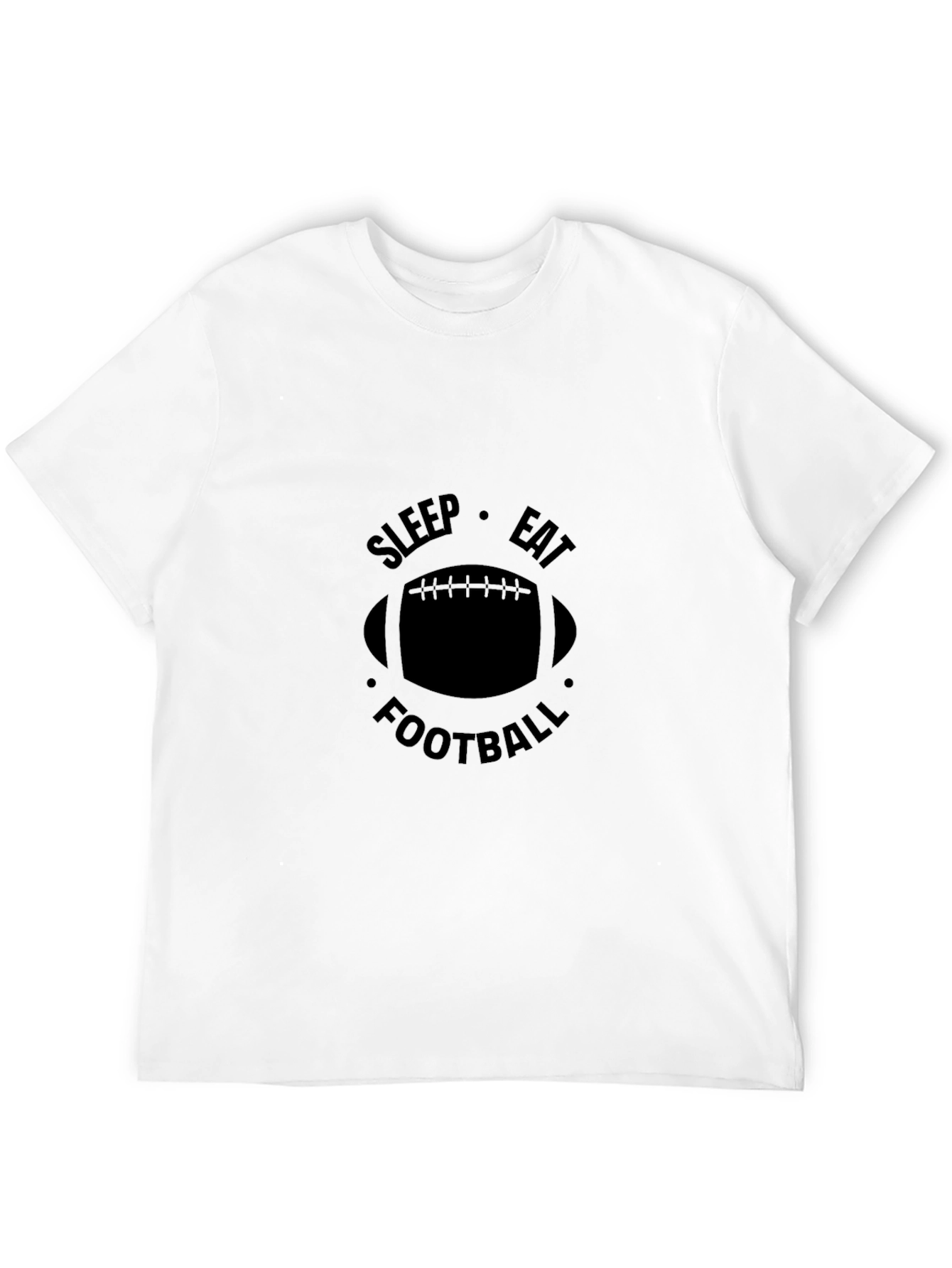Sleep Eat Football Black Graphic Tee