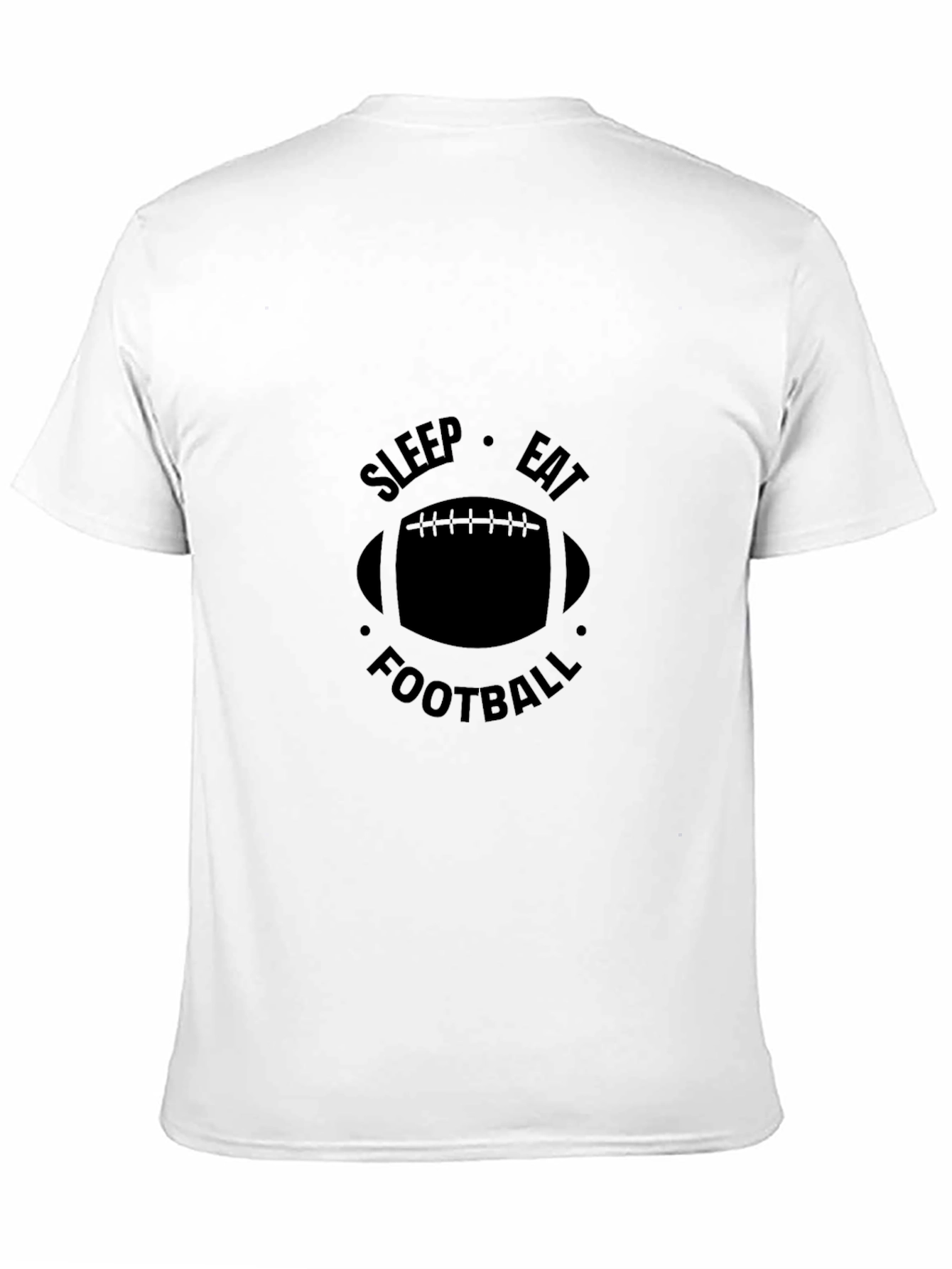 Sleep Eat Football Black Graphic Tee