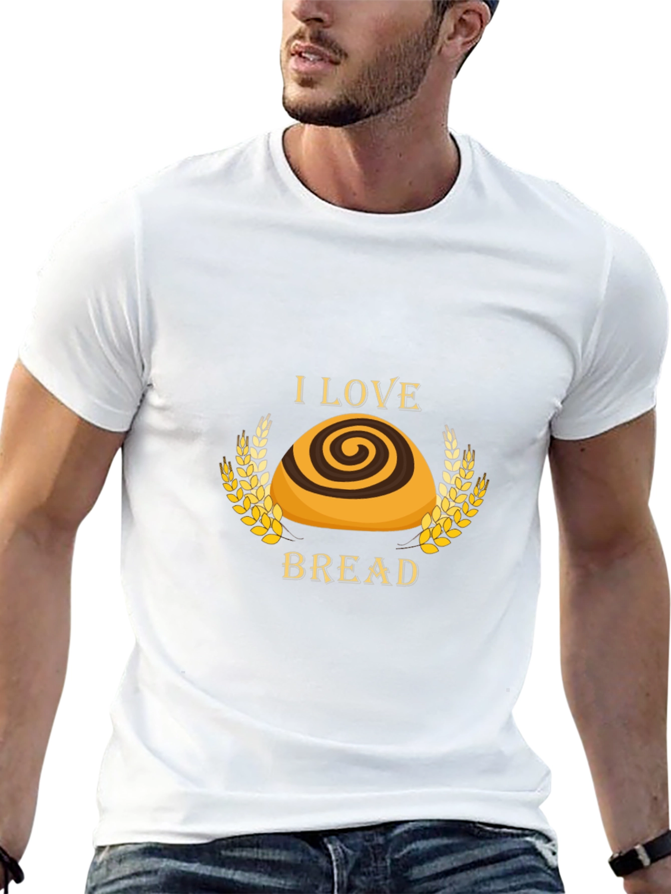 I Love Bread T-Shirt - Unisex Black Tee
