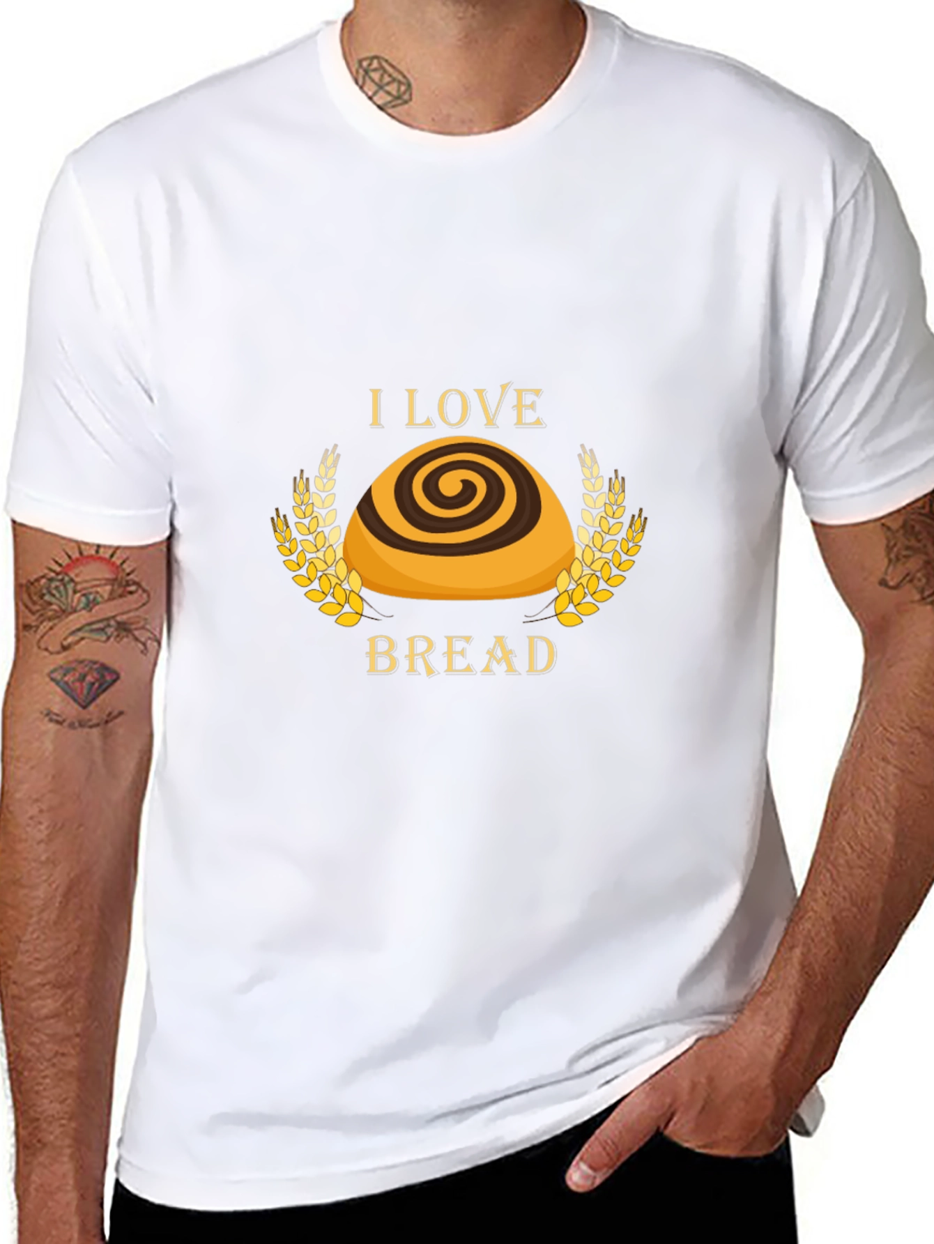 I Love Bread T-Shirt - Unisex Black Tee