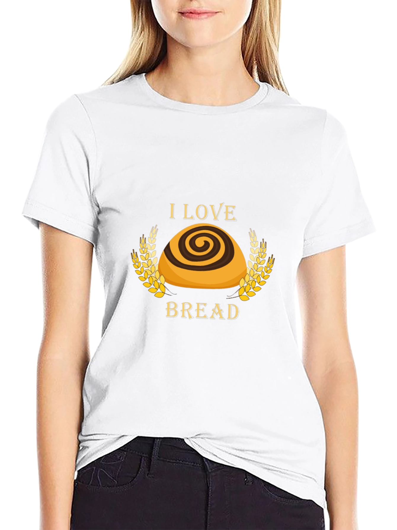 I Love Bread T-Shirt - Unisex Black Tee