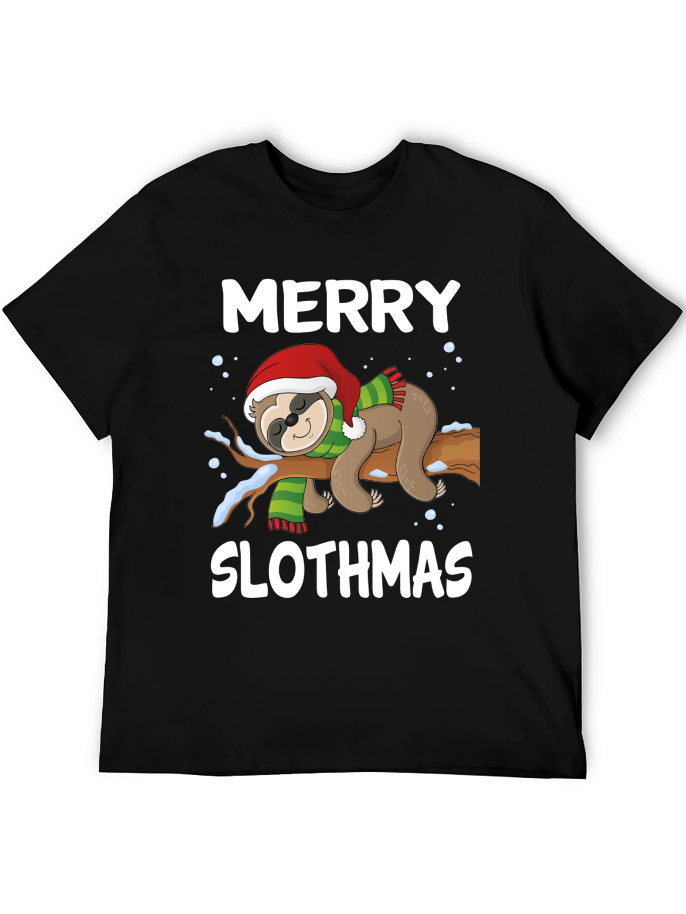 Merry Slothmas T-Shirt - Holiday Sloth Design