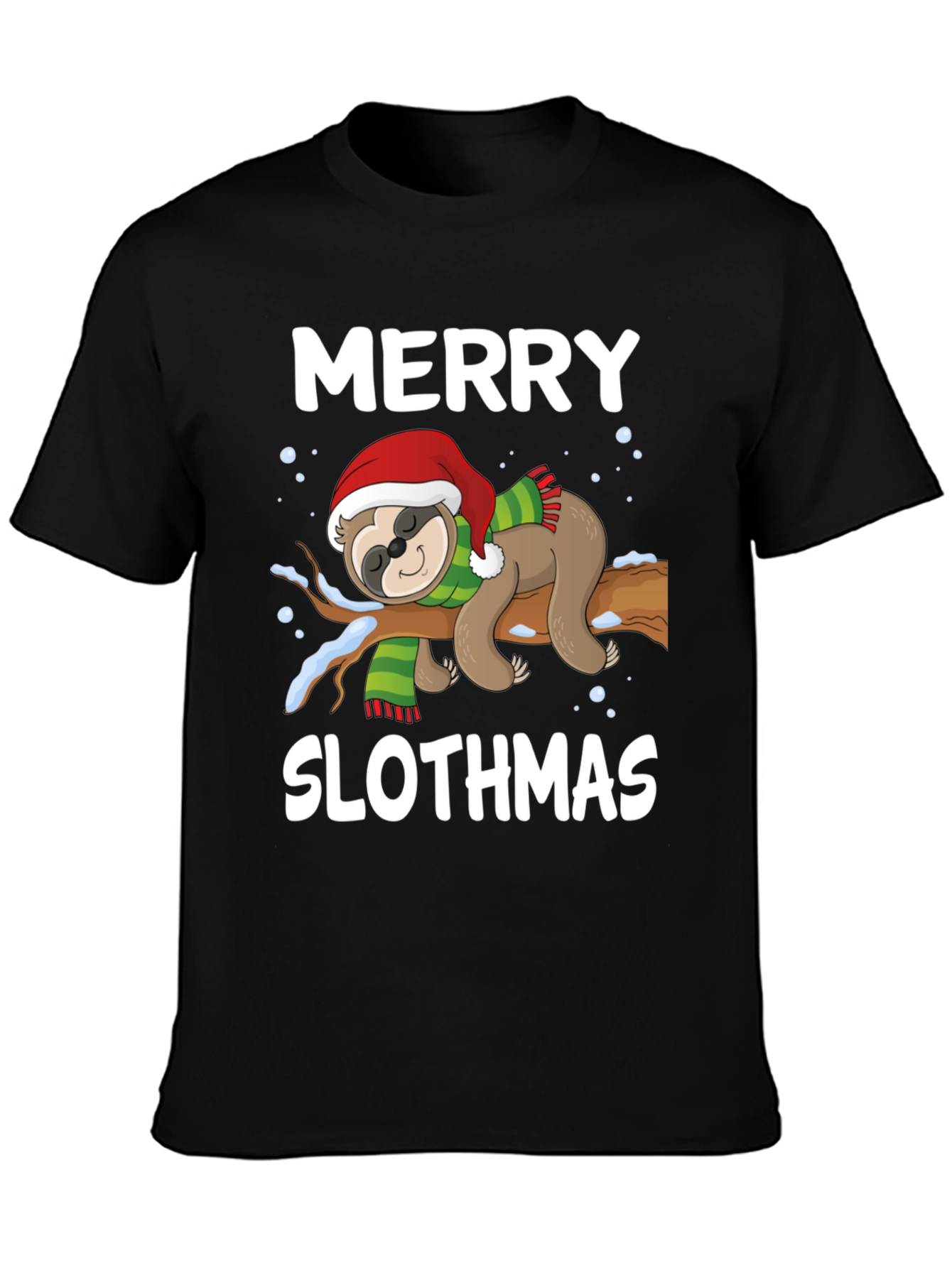 Merry Slothmas T-Shirt - Holiday Sloth Design