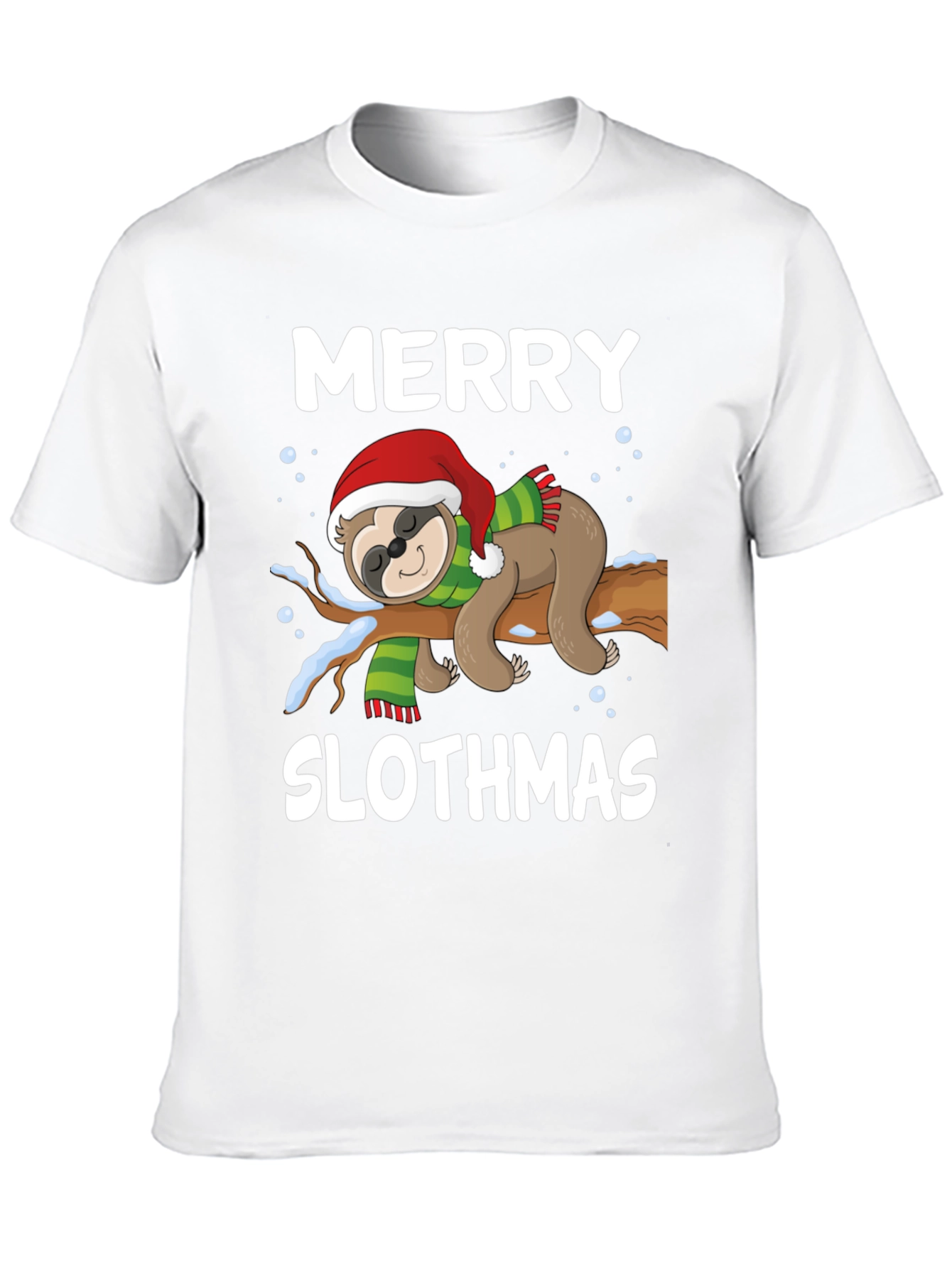 Merry Slothmas T-Shirt - Holiday Sloth Design