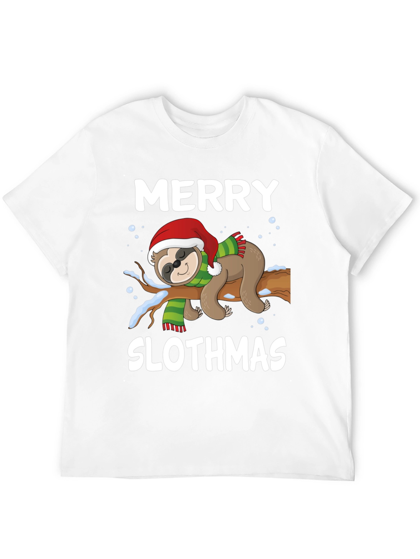 Merry Slothmas T-Shirt - Holiday Sloth Design