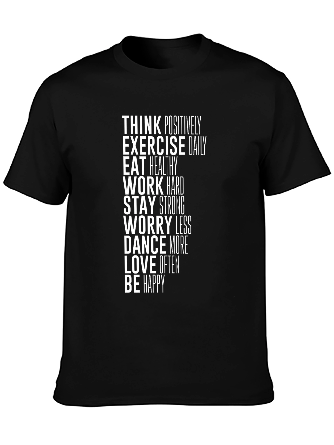 Inspirational Graphic Tee - Think Positive