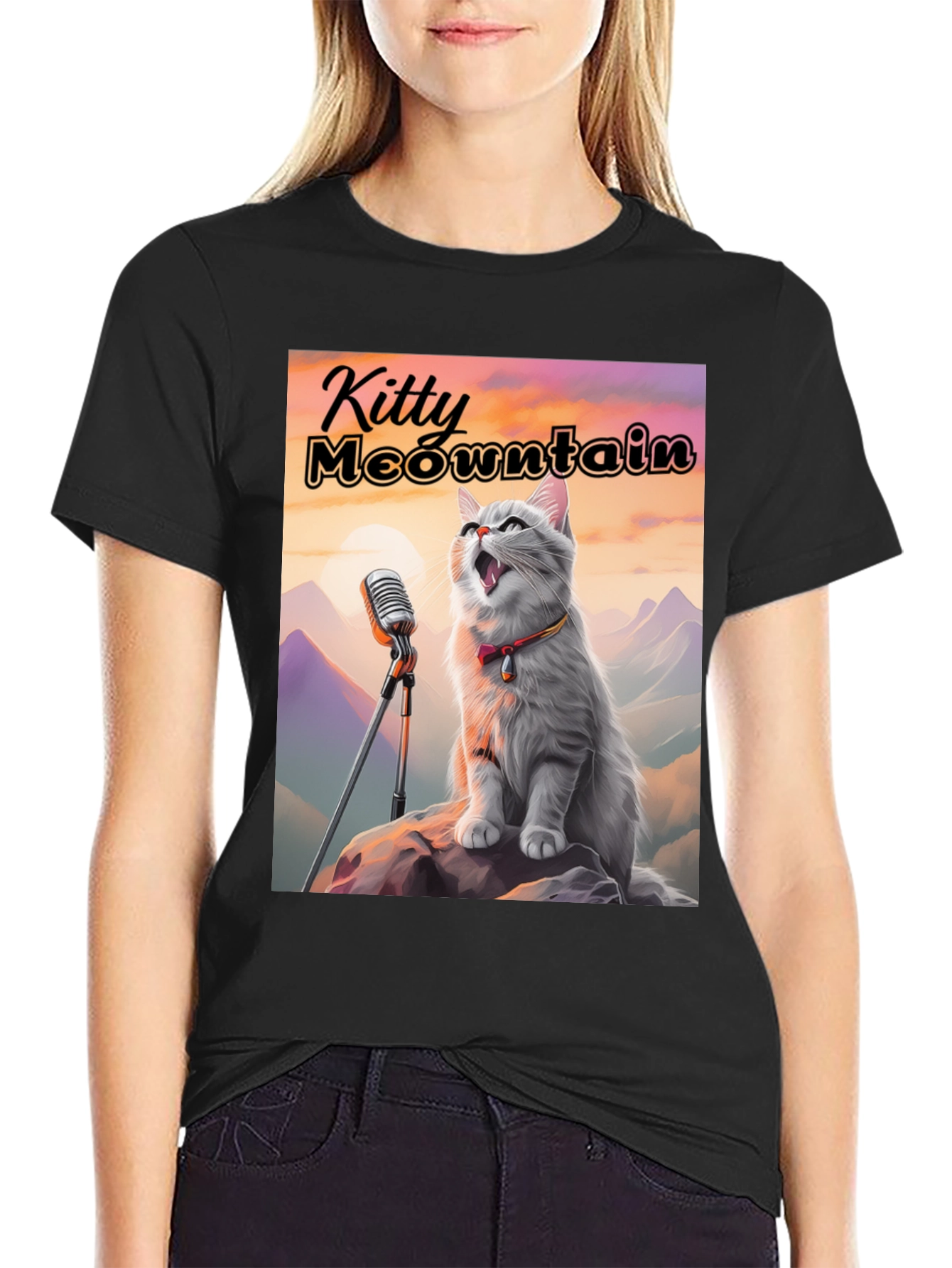 Kitty Meowntain Graphic T-Shirt