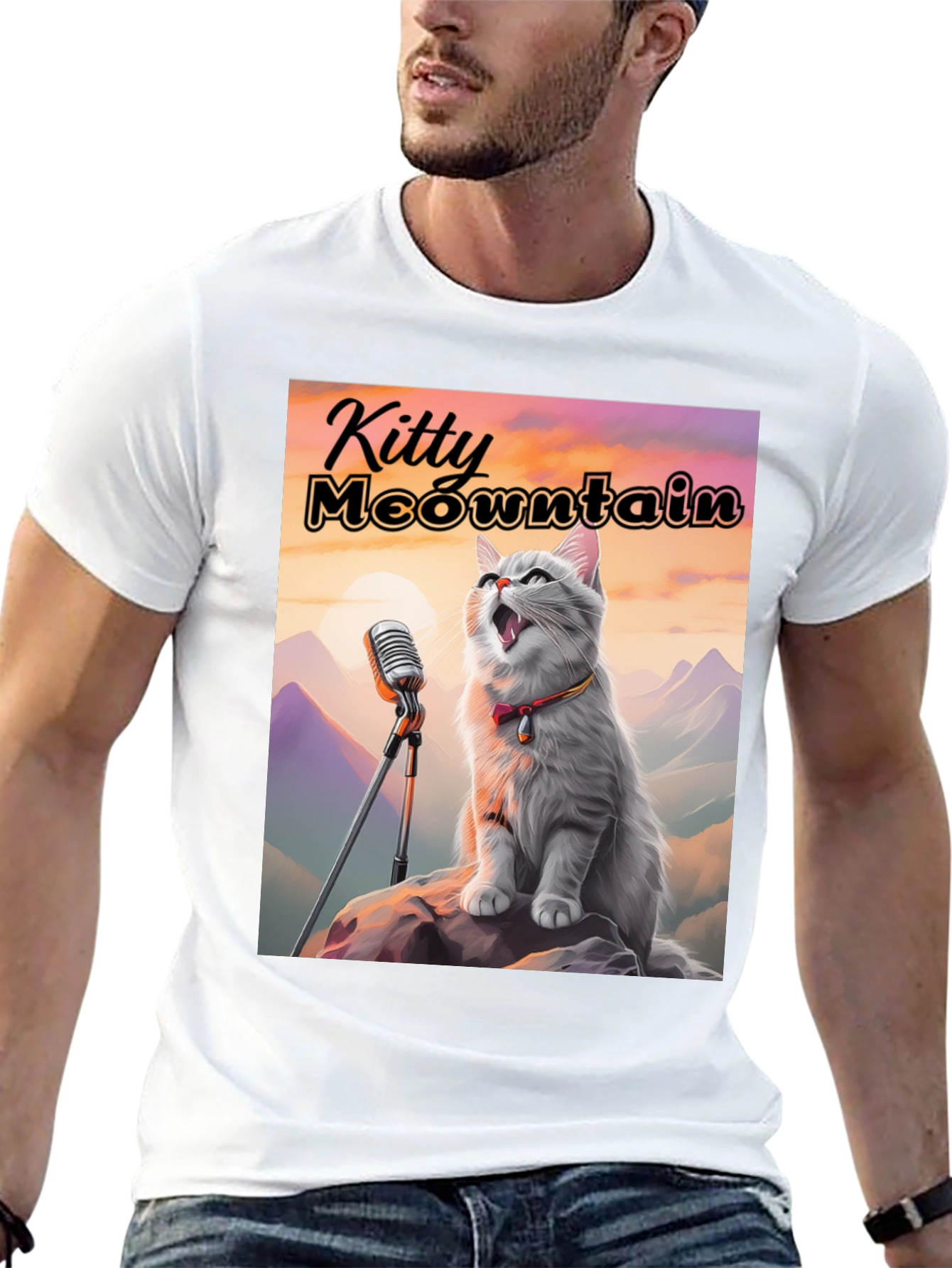 Kitty Meowntain Graphic T-Shirt