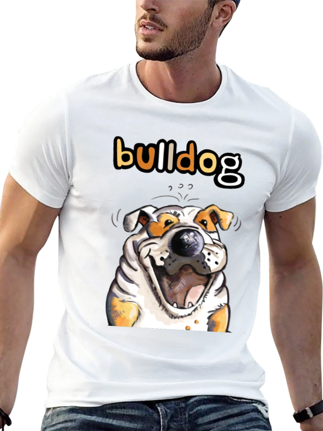 Bulldog Graphic Tee - Unisex Cotton T-Shirt
