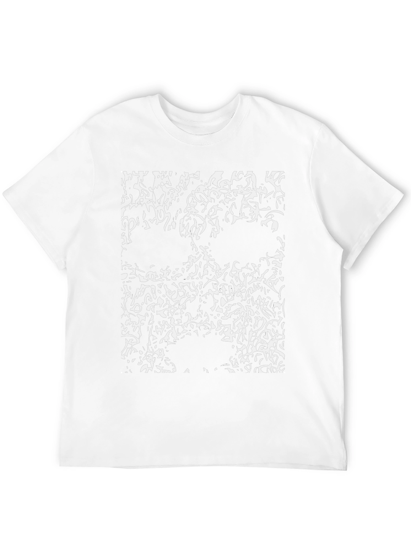 Abstract Skull Graphic T-Shirt - Black Cotton Tee