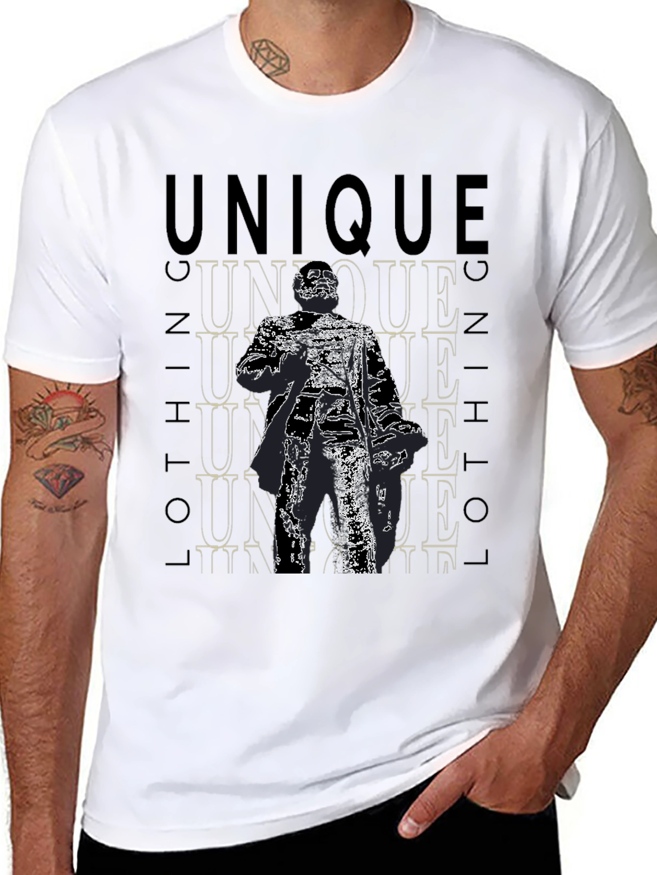 Unique Clothing Graphic Black T-Shirt
