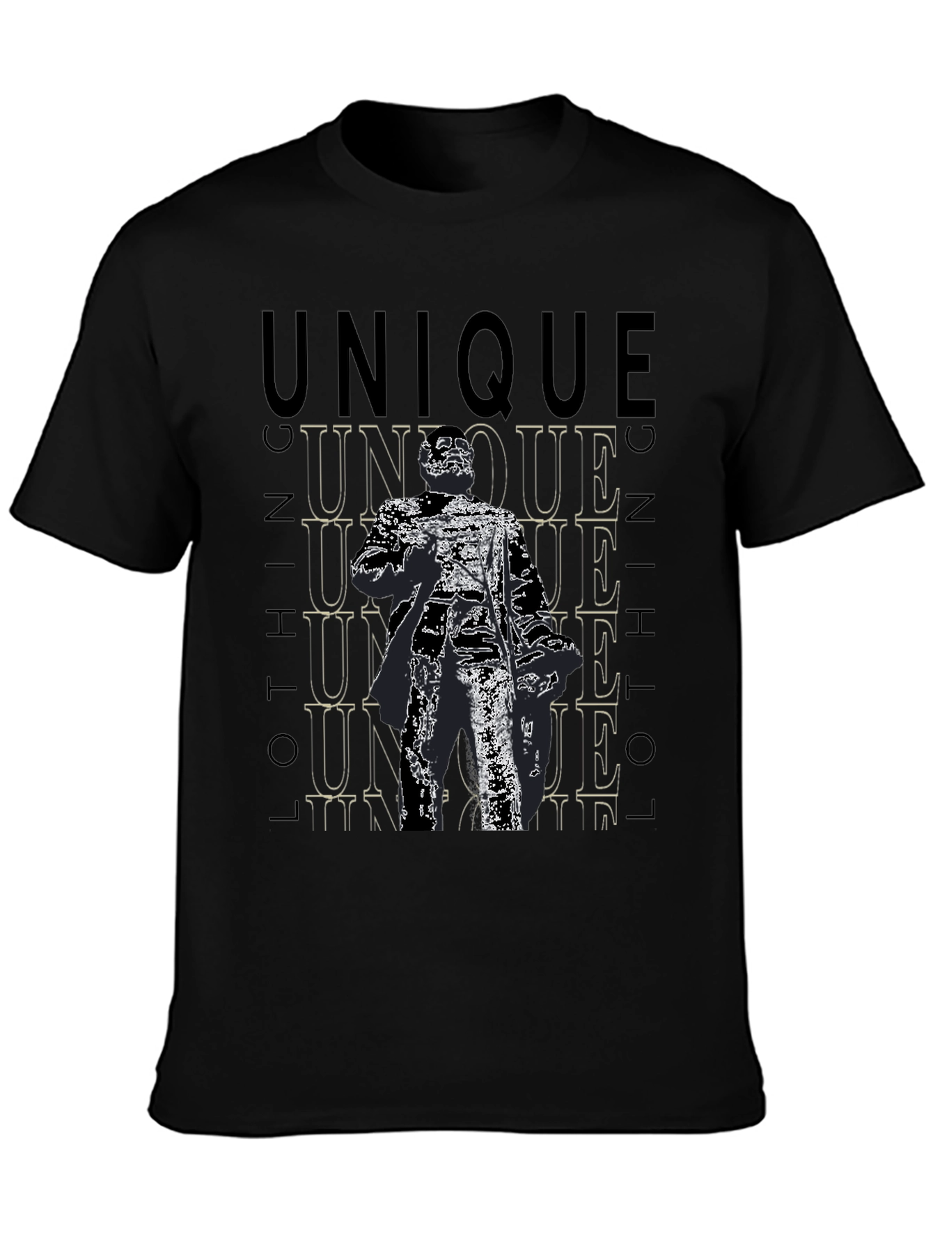 Unique Clothing Graphic Black T-Shirt