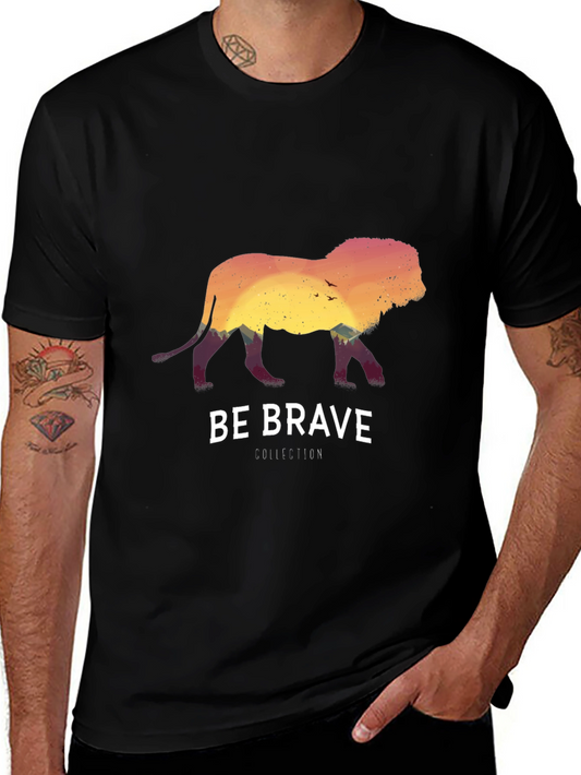 Be Brave Lion Graphic Tee - Collection T-Shirt