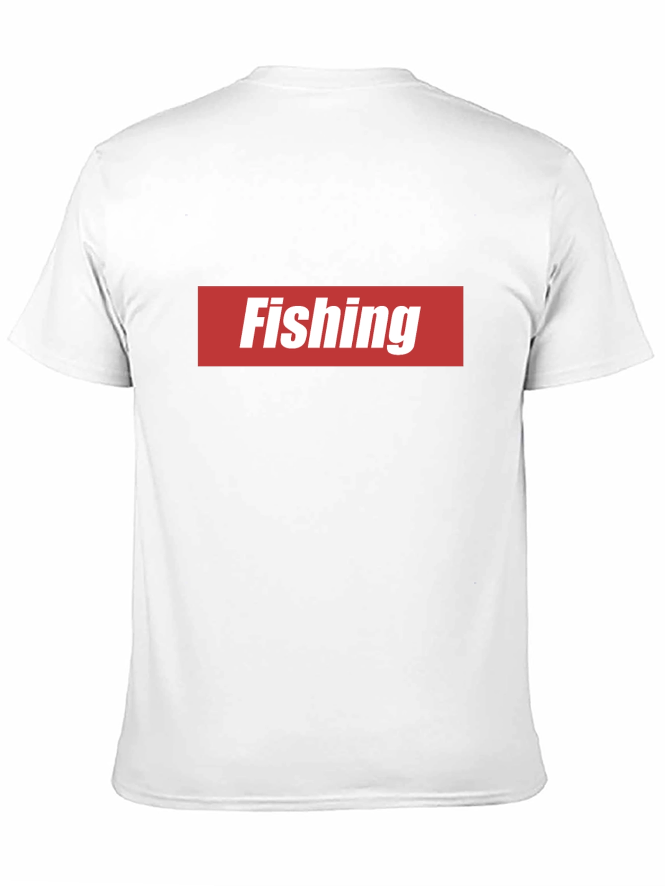 Fishing Graphic Tee - Red & White Logo
