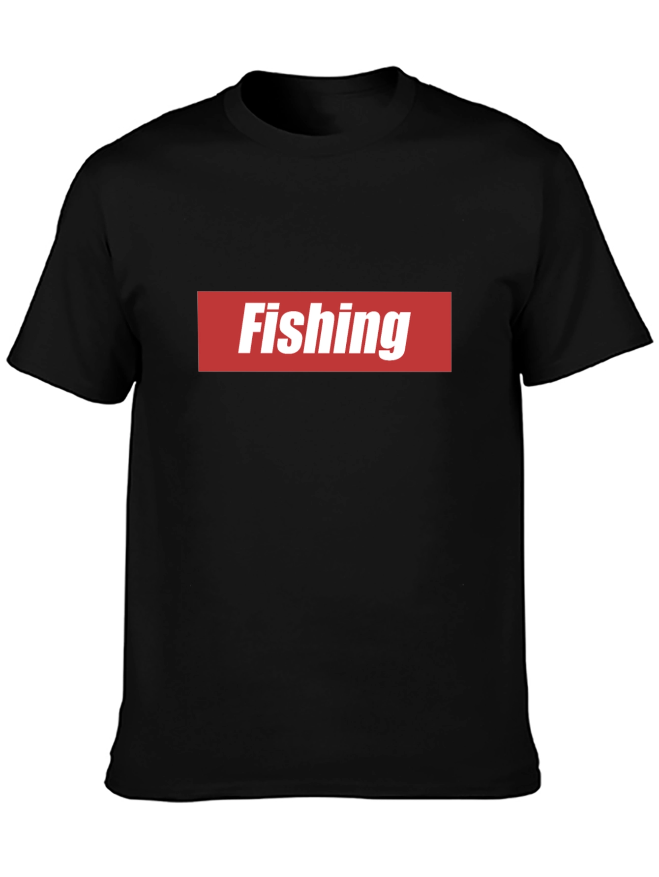 Fishing Graphic Tee - Red & White Logo