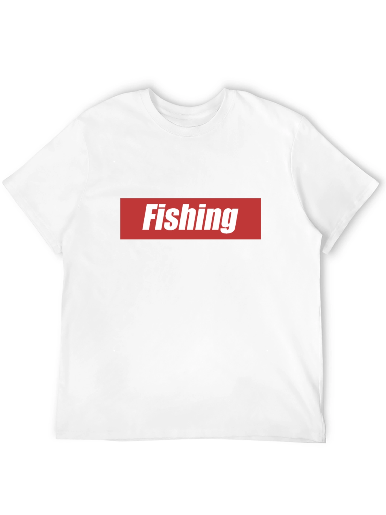 Fishing Graphic Tee - Red & White Logo