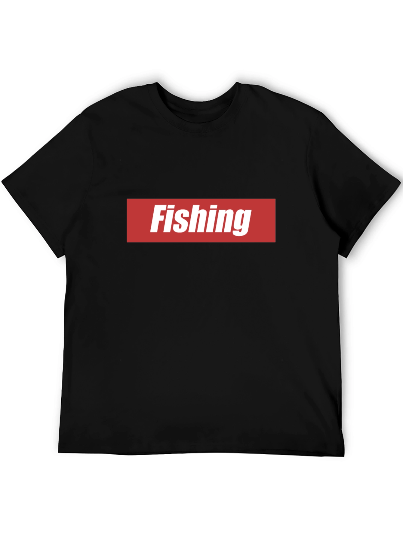 Fishing Graphic Tee - Red & White Logo