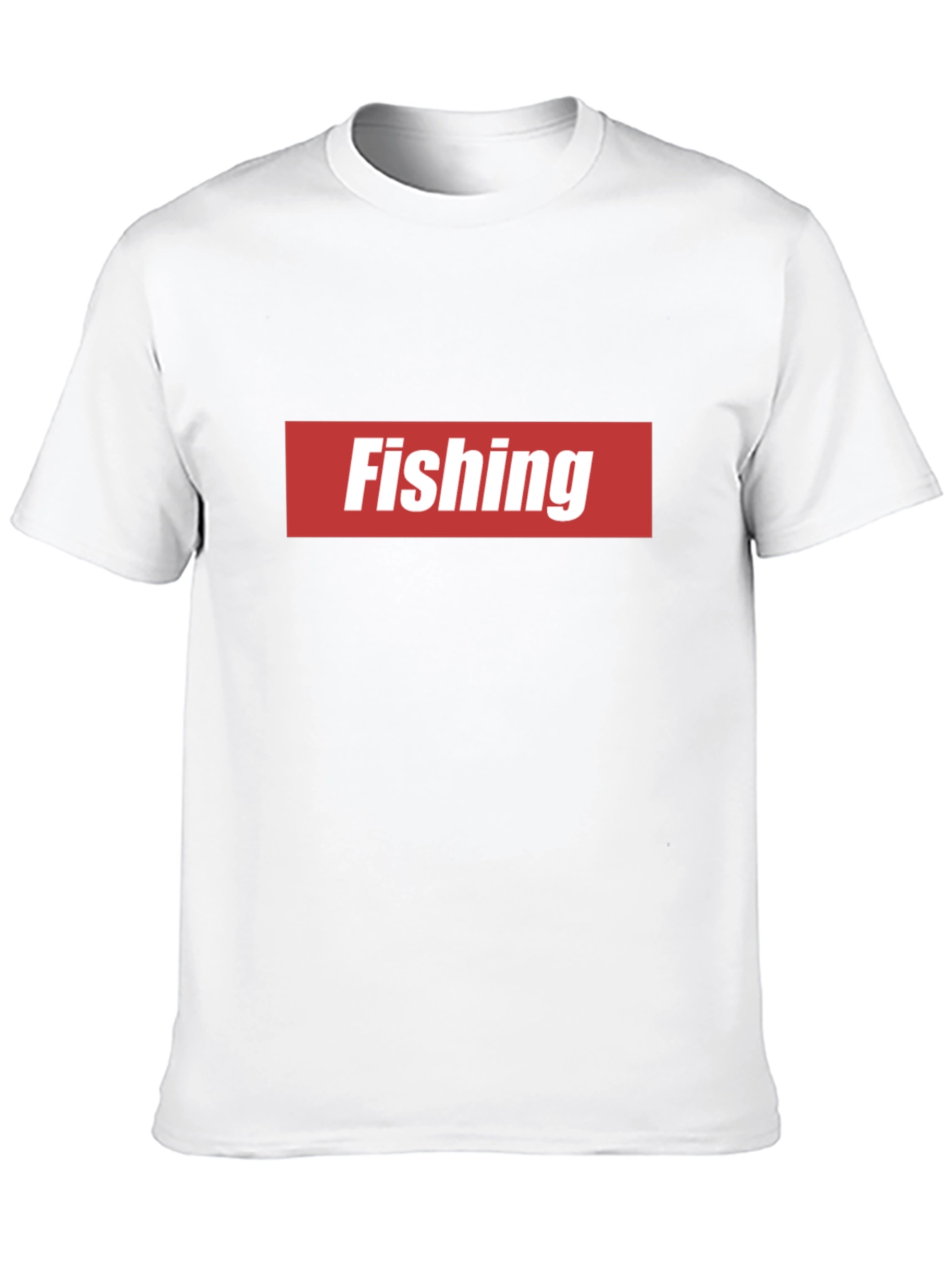 Fishing Graphic Tee - Red & White Logo