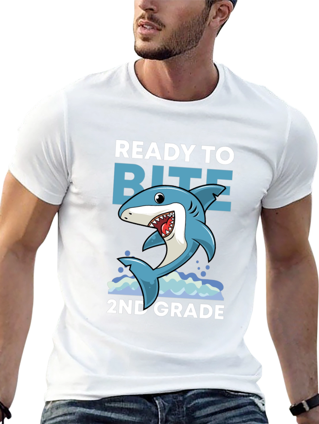 Ready to Bite 2nd Grade Shark Tee