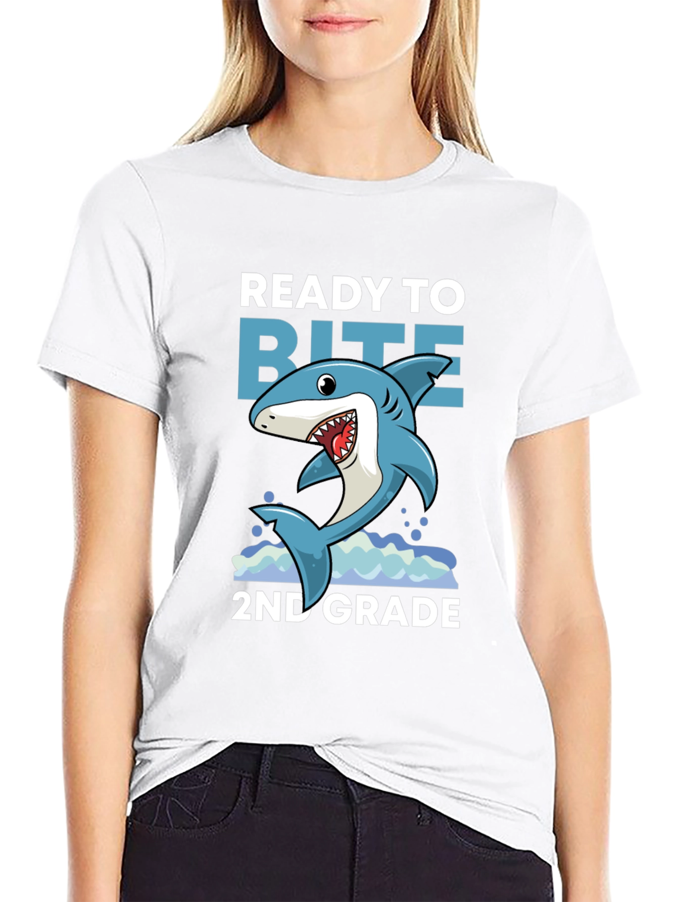 Ready to Bite 2nd Grade Shark Tee