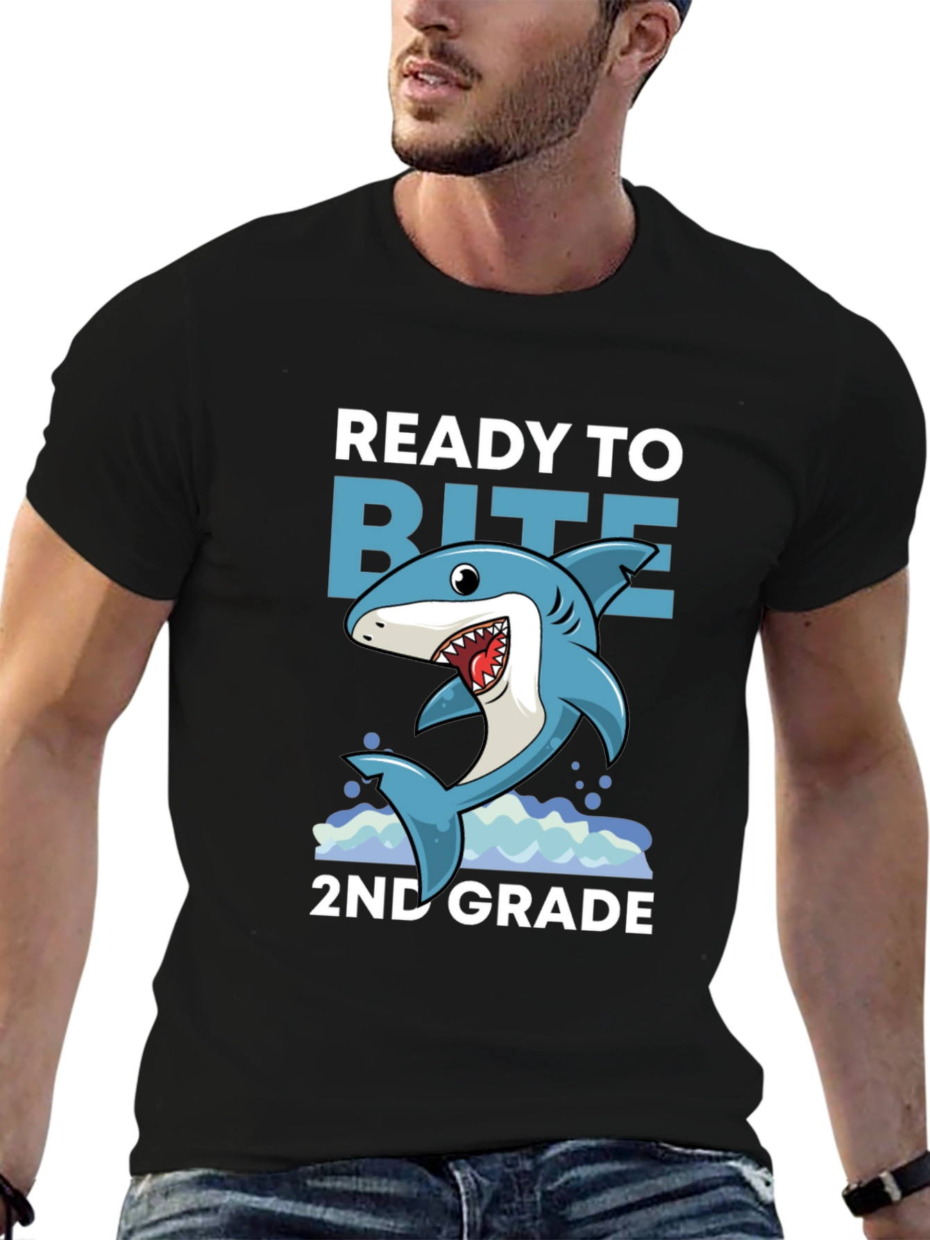 Ready to Bite 2nd Grade Shark Tee