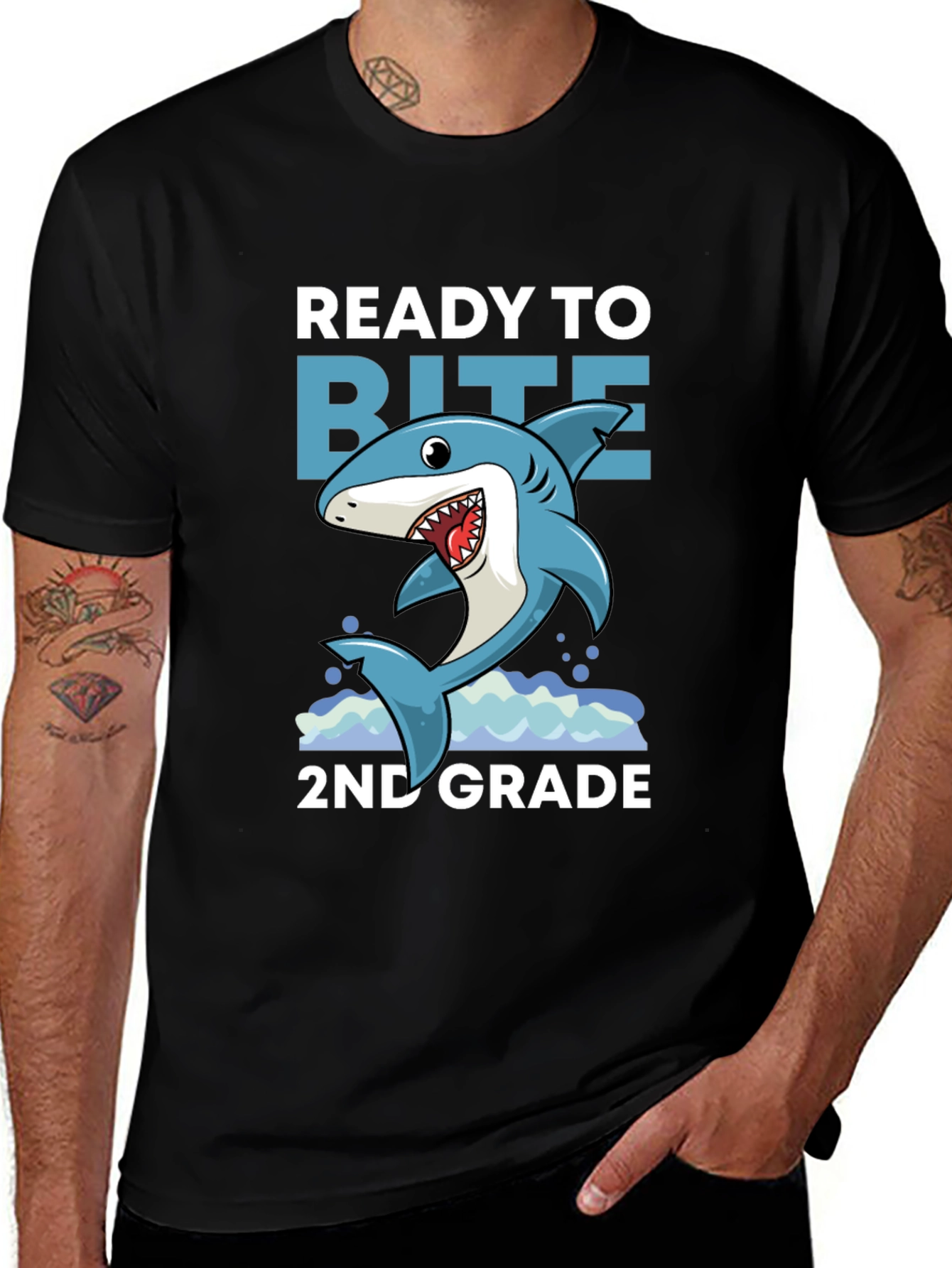 Ready to Bite 2nd Grade Shark Tee