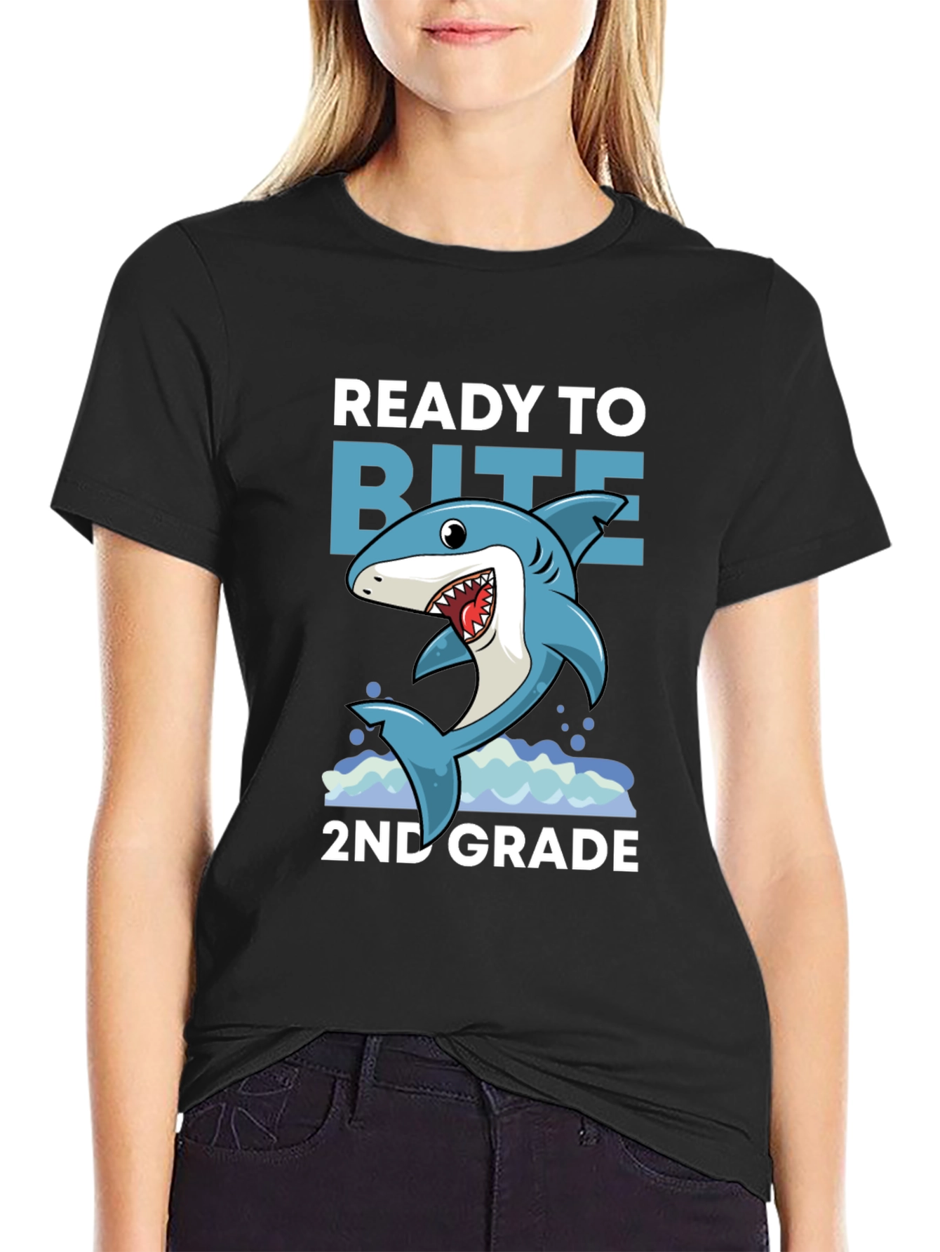Ready to Bite 2nd Grade Shark Tee