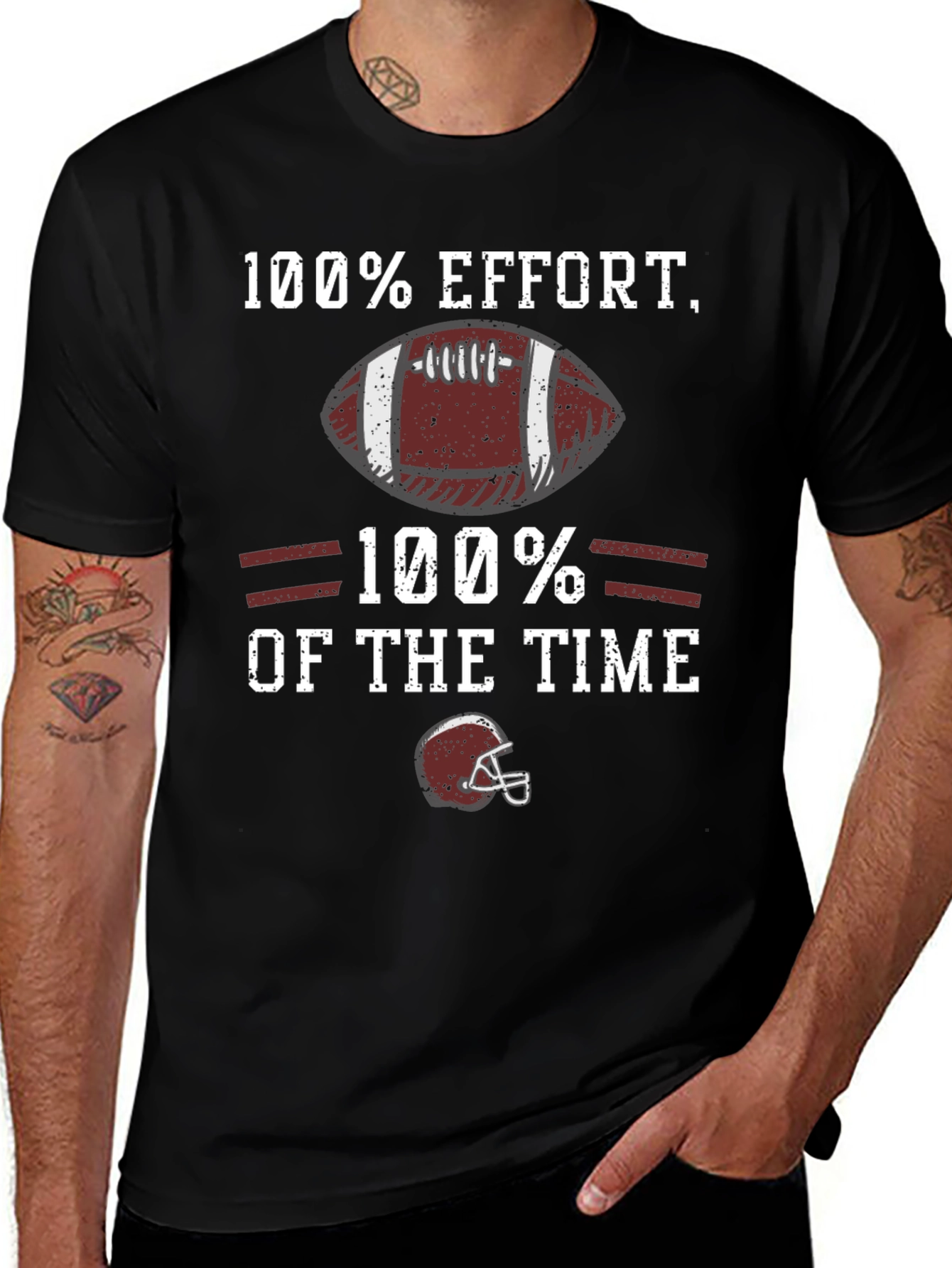 100% Effort Football Graphic T-Shirt