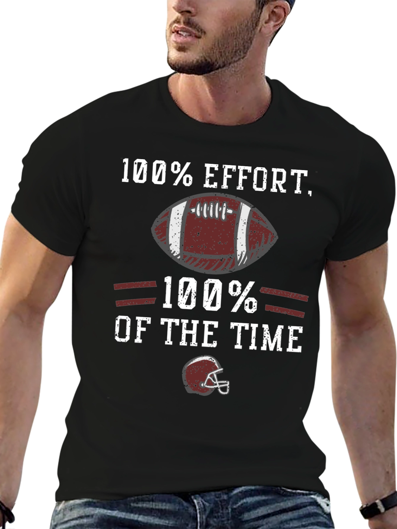 100% Effort Football Graphic T-Shirt