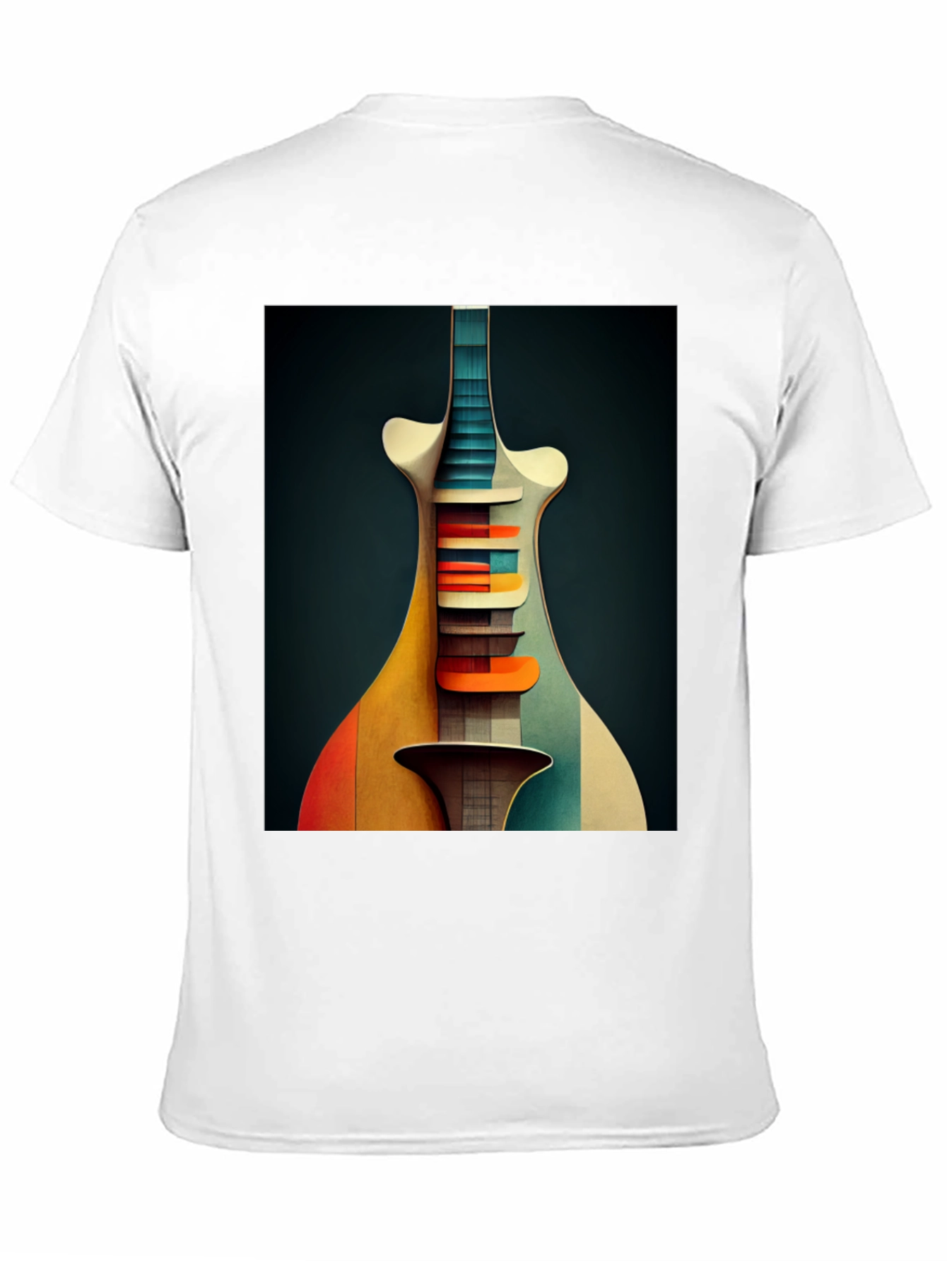 Abstract Guitar Graphic Tee - Modern Art Shirt