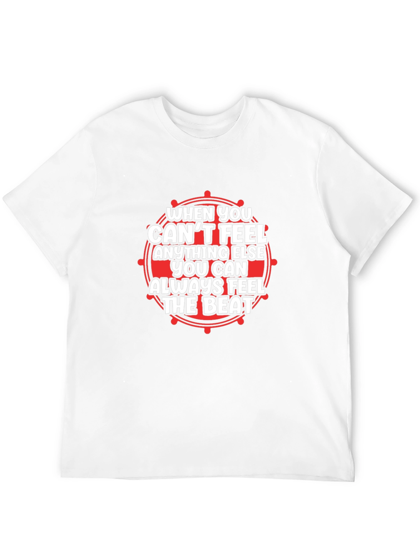 Feel the Beat Black T-Shirt - Music Lover Tee