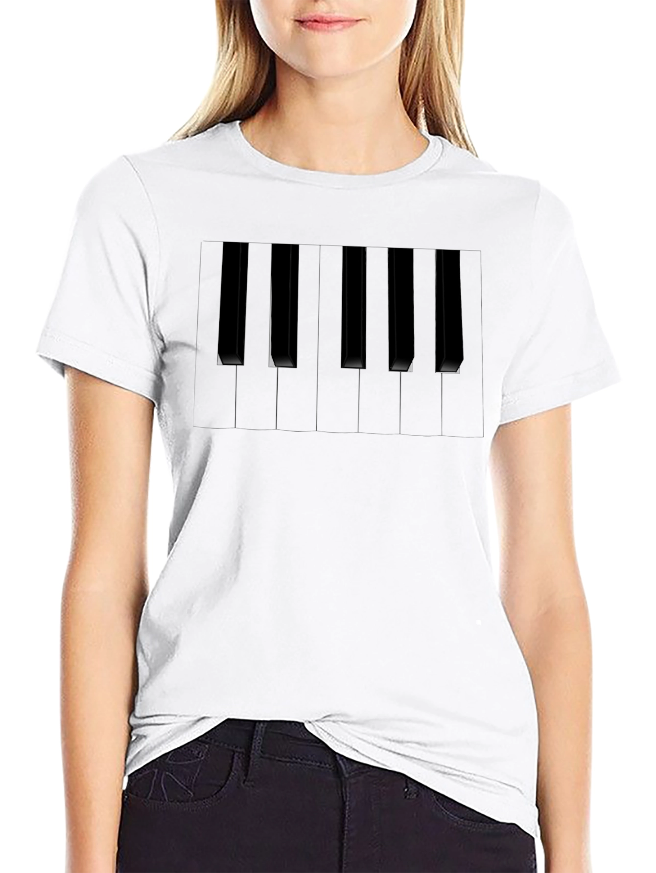 Piano Keys Black T-Shirt - Musician Tee