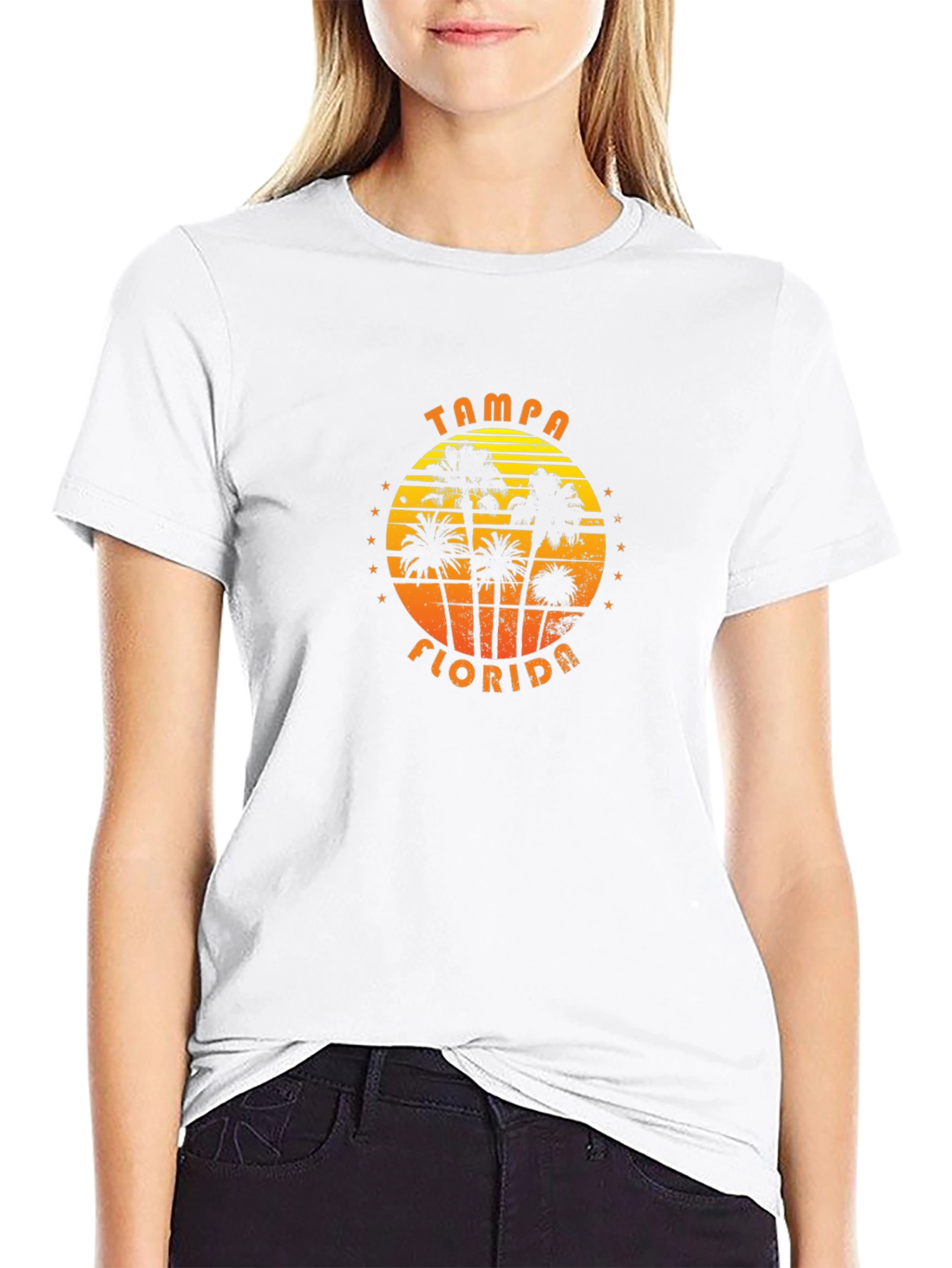 Tampa Florida Palm Tree Sunset T-Shirt