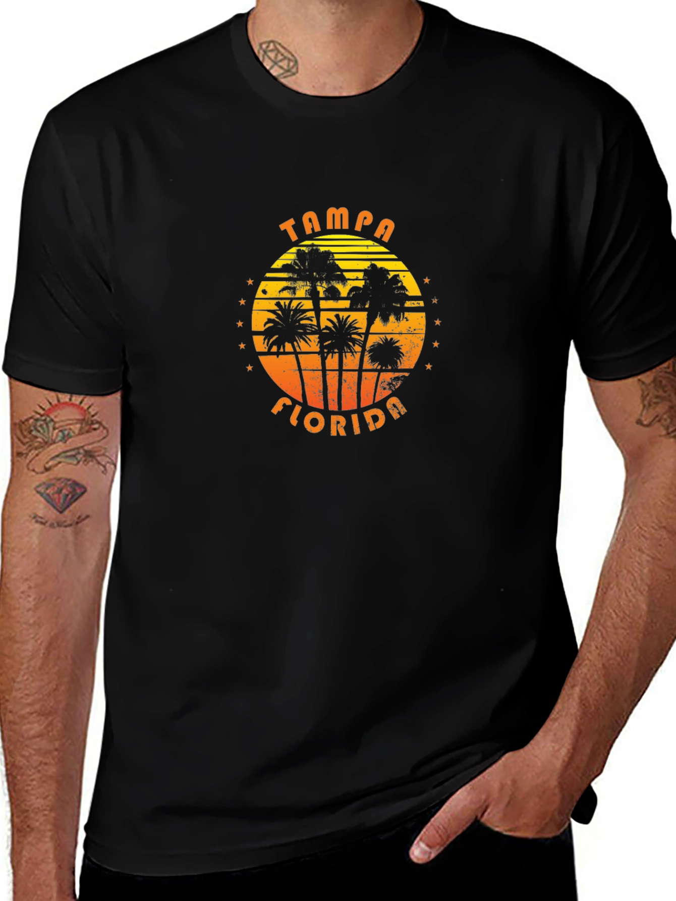 Tampa Florida Palm Tree Sunset T-Shirt
