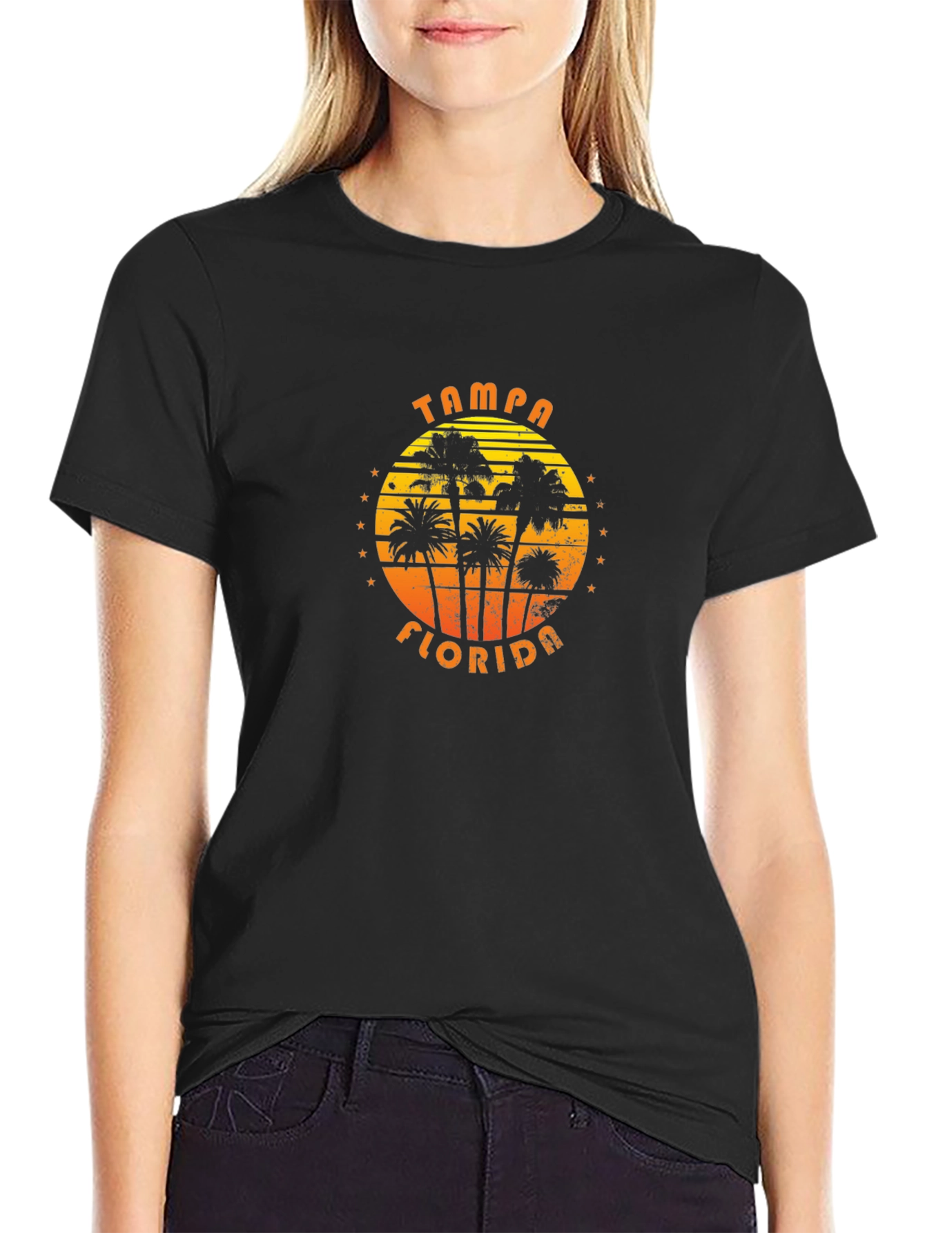 Tampa Florida Palm Tree Sunset T-Shirt