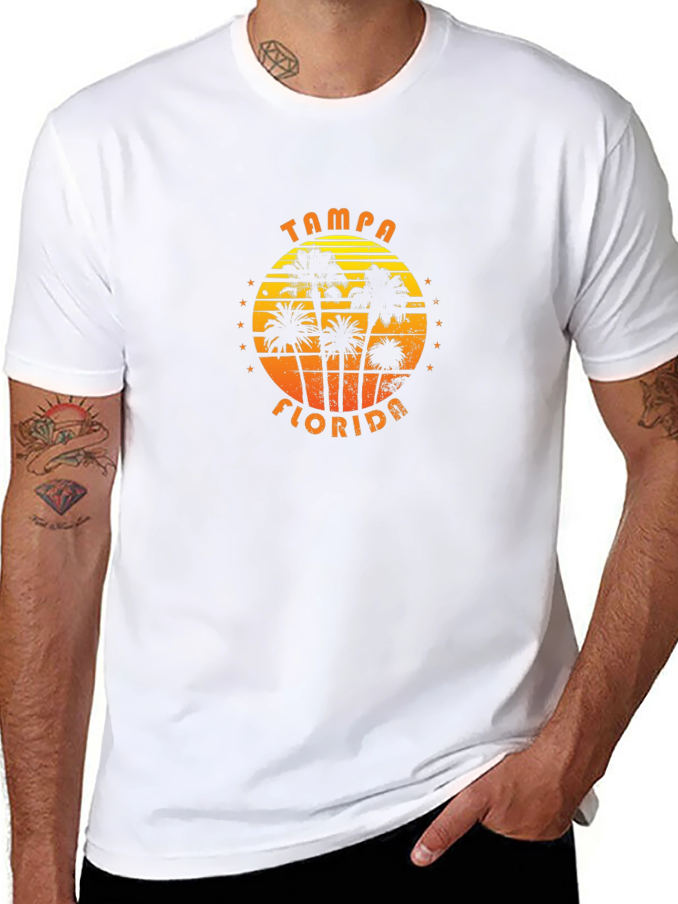 Tampa Florida Palm Tree Sunset T-Shirt