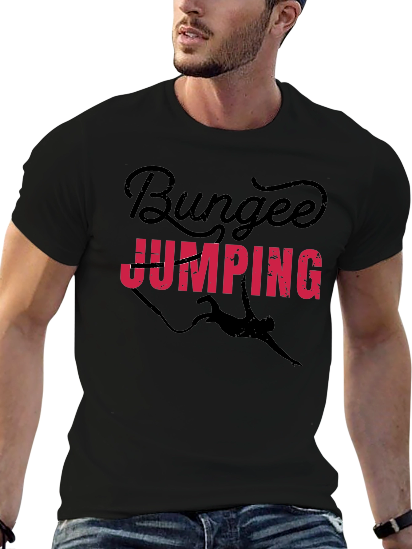 Bungee Jumping Graphic Tee Shirt