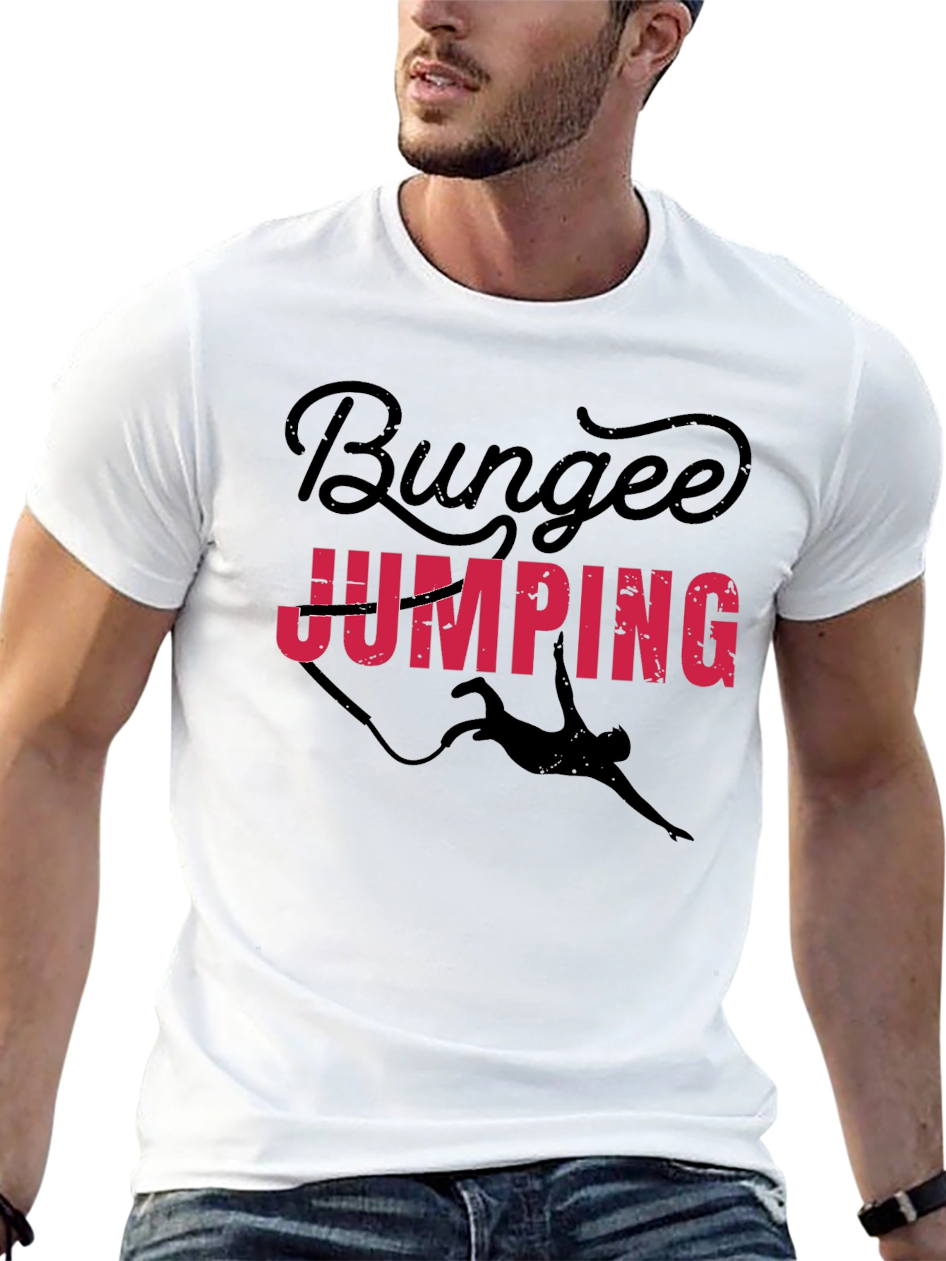 Bungee Jumping Graphic Tee Shirt