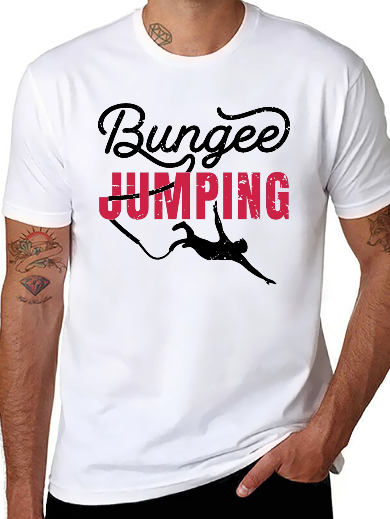 Bungee Jumping Graphic Tee Shirt
