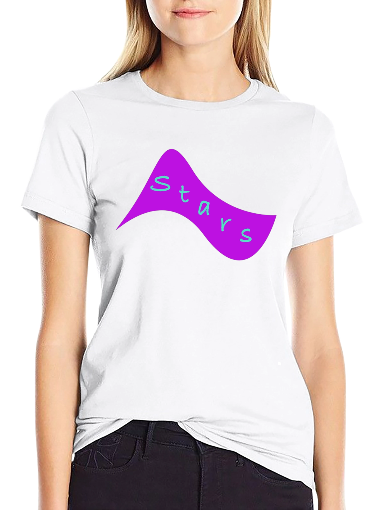 Stars Graphic Print Tee - Casual Style