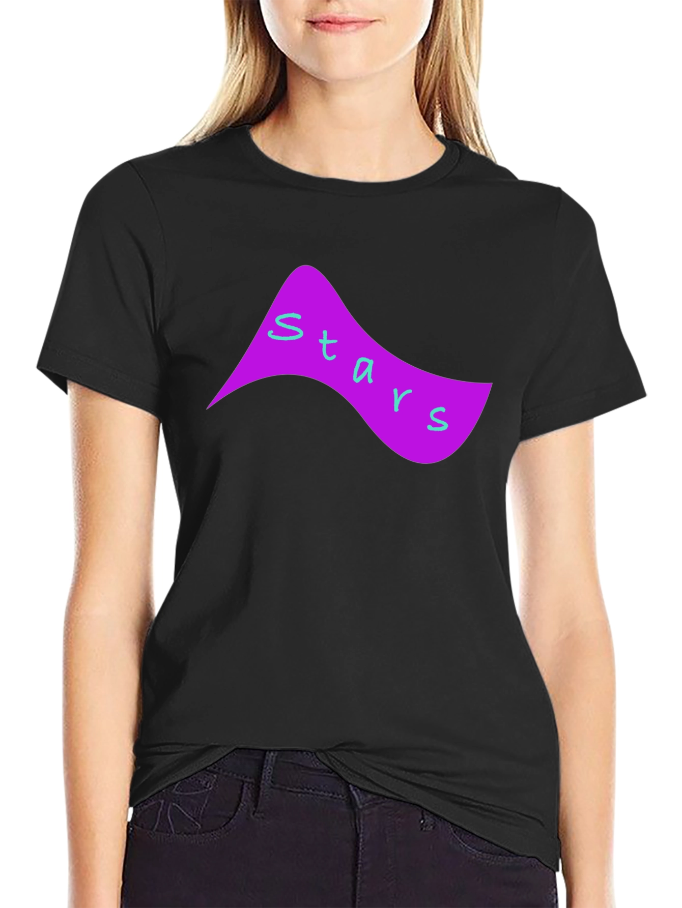 Stars Graphic Print Tee - Casual Style
