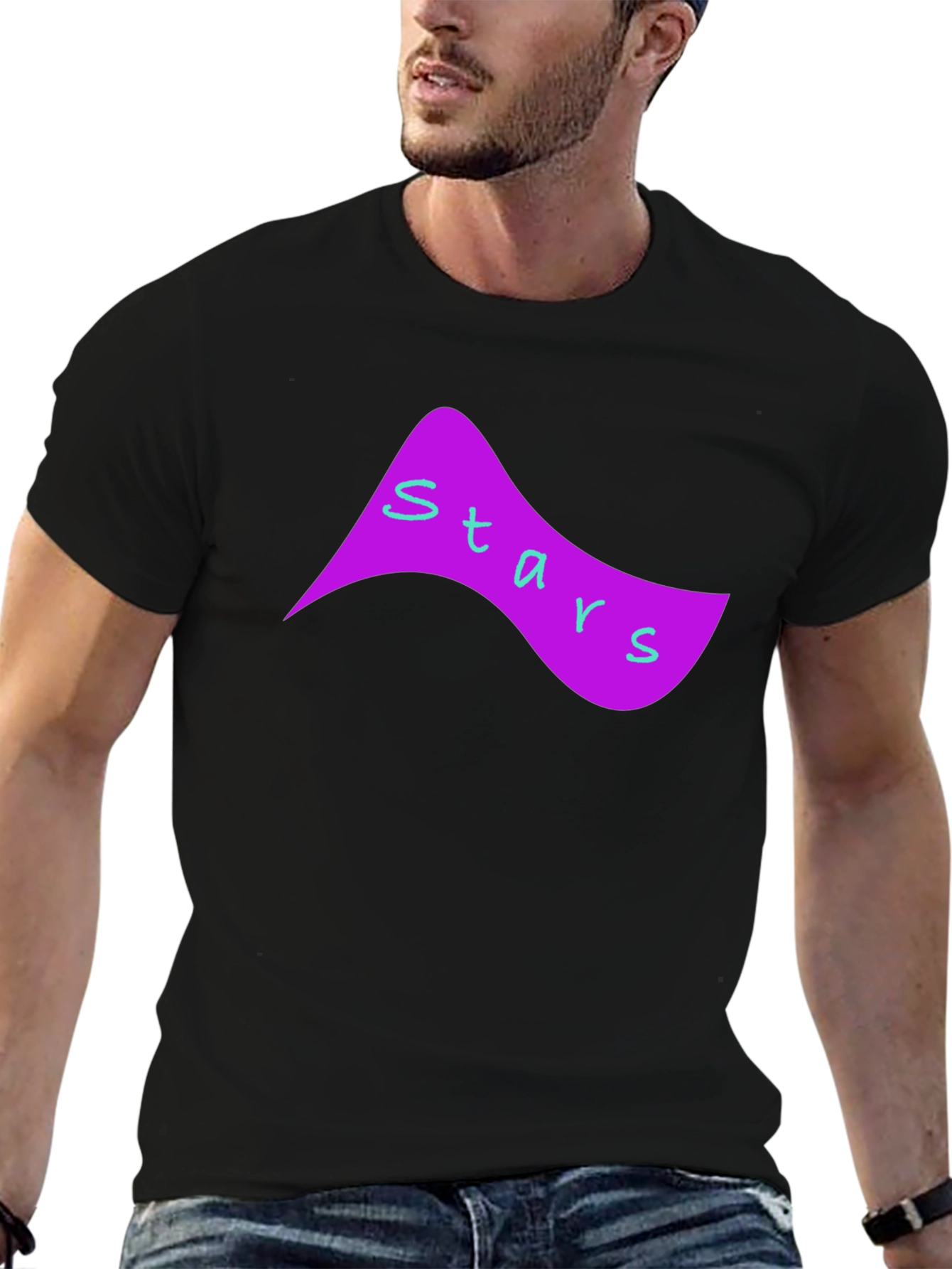 Stars Graphic Print Tee - Casual Style