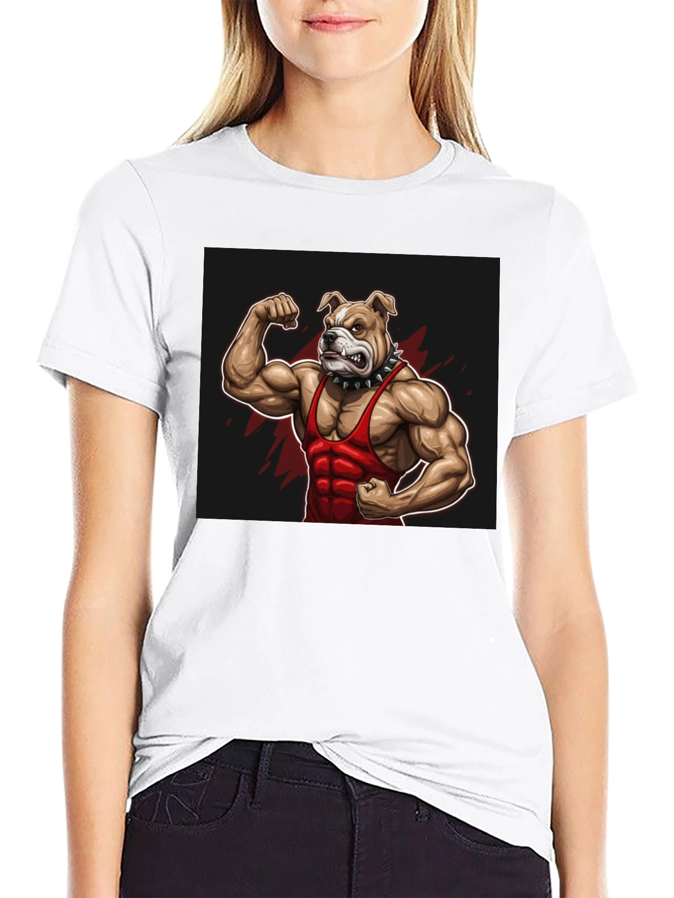 Bulldog Muscle Black T-Shirt