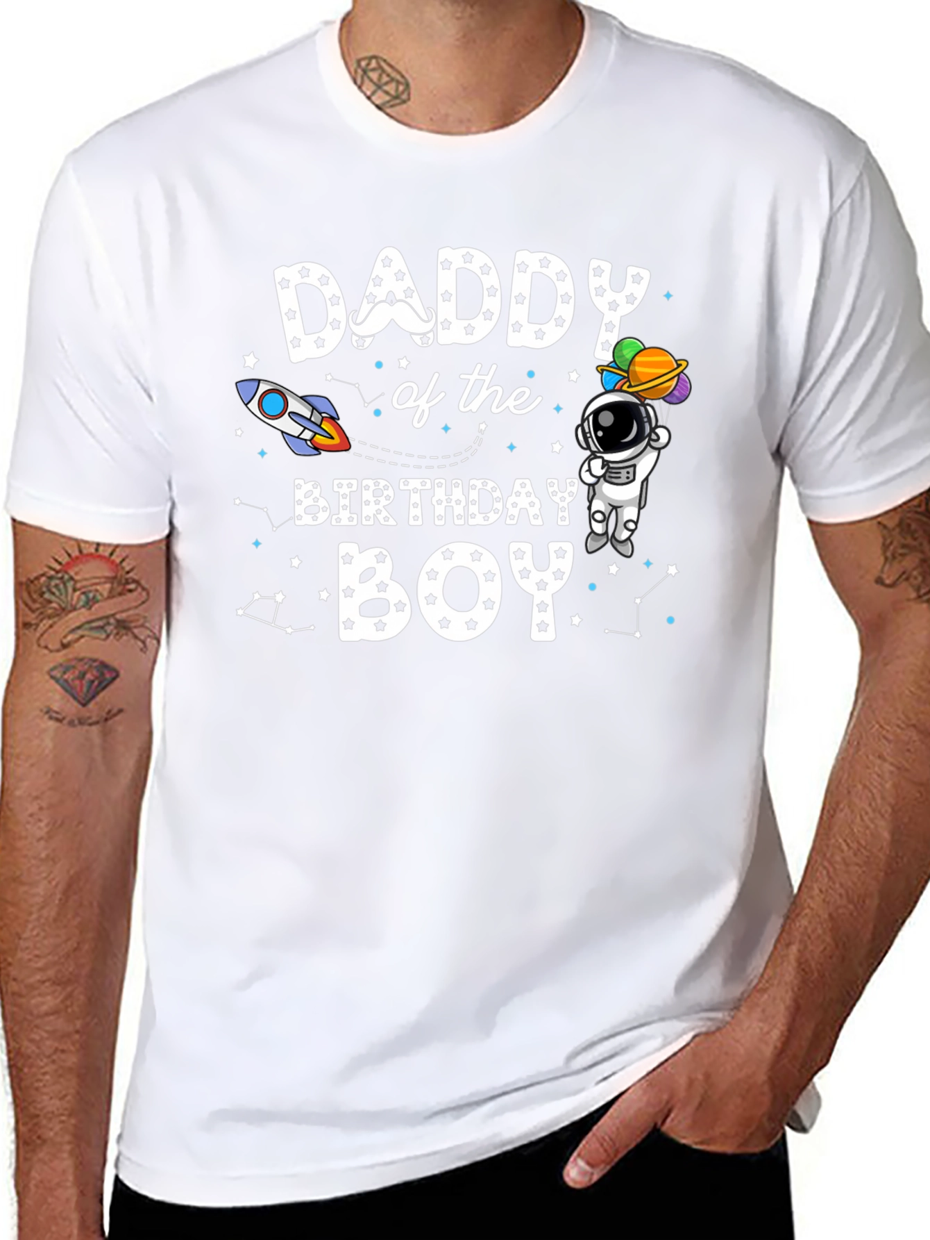 Daddy of the Birthday Boy Space T-Shirt
