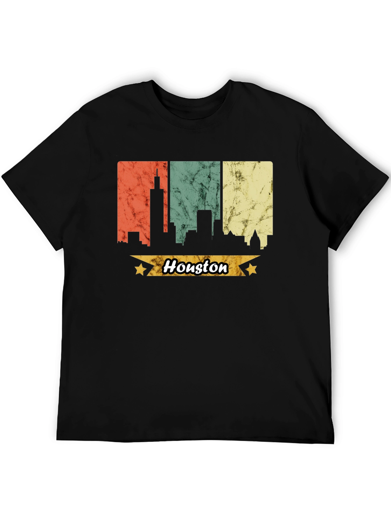 Houston Skyline Retro Graphic T-Shirt