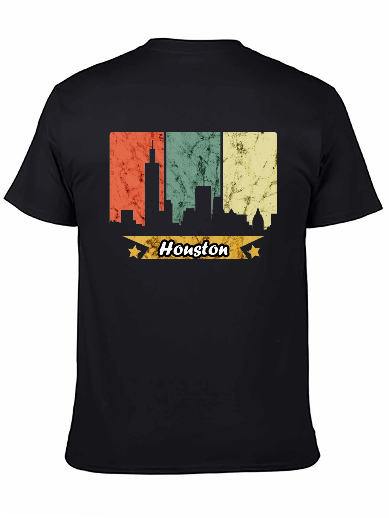 Houston Skyline Retro Graphic T-Shirt