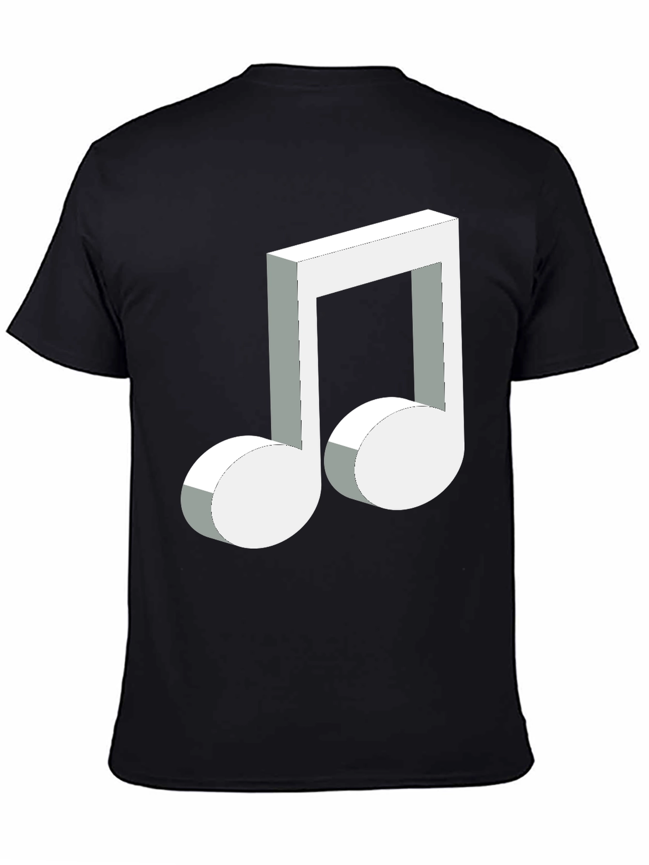 Musical Note Graphic Black T-Shirt