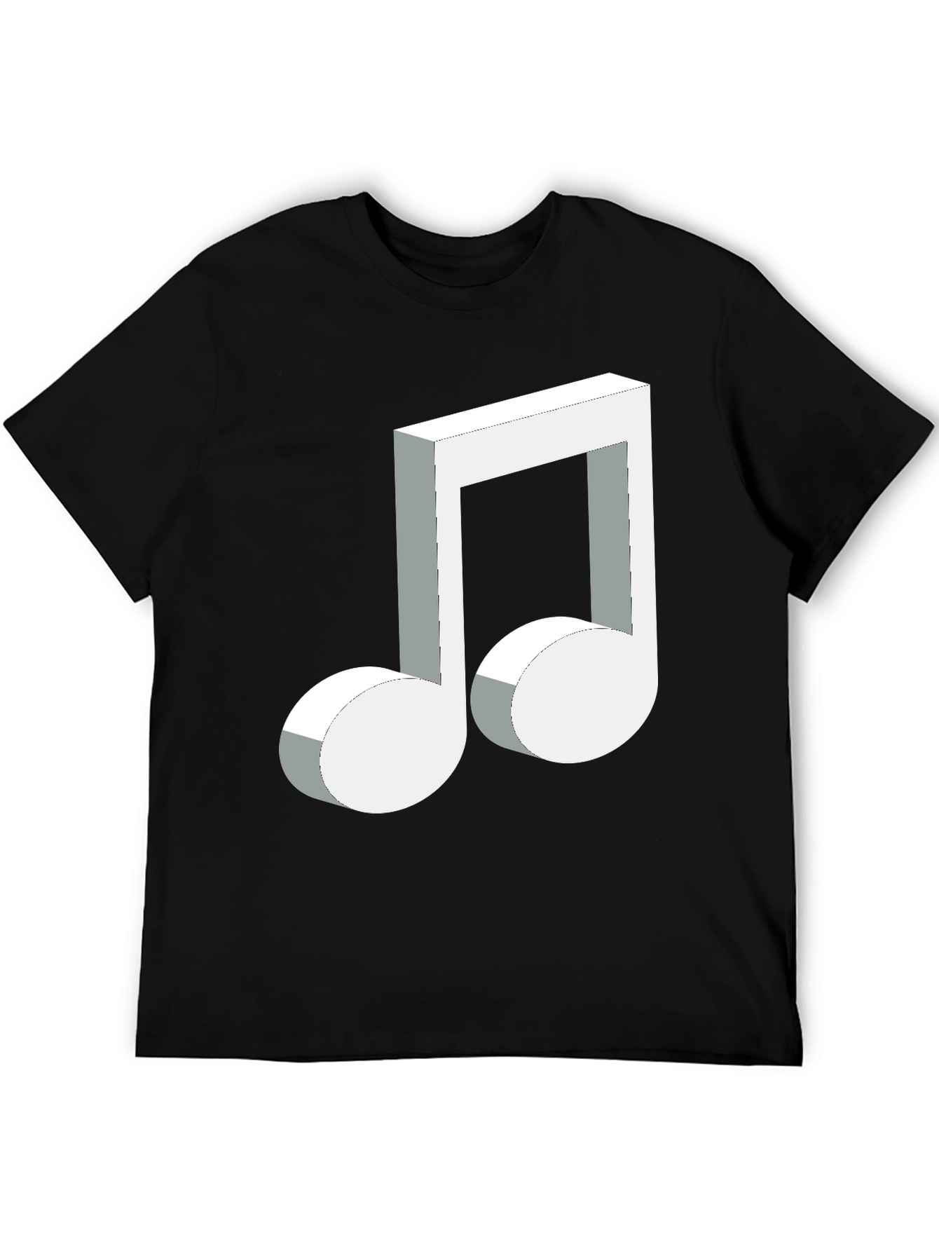 Musical Note Graphic Black T-Shirt